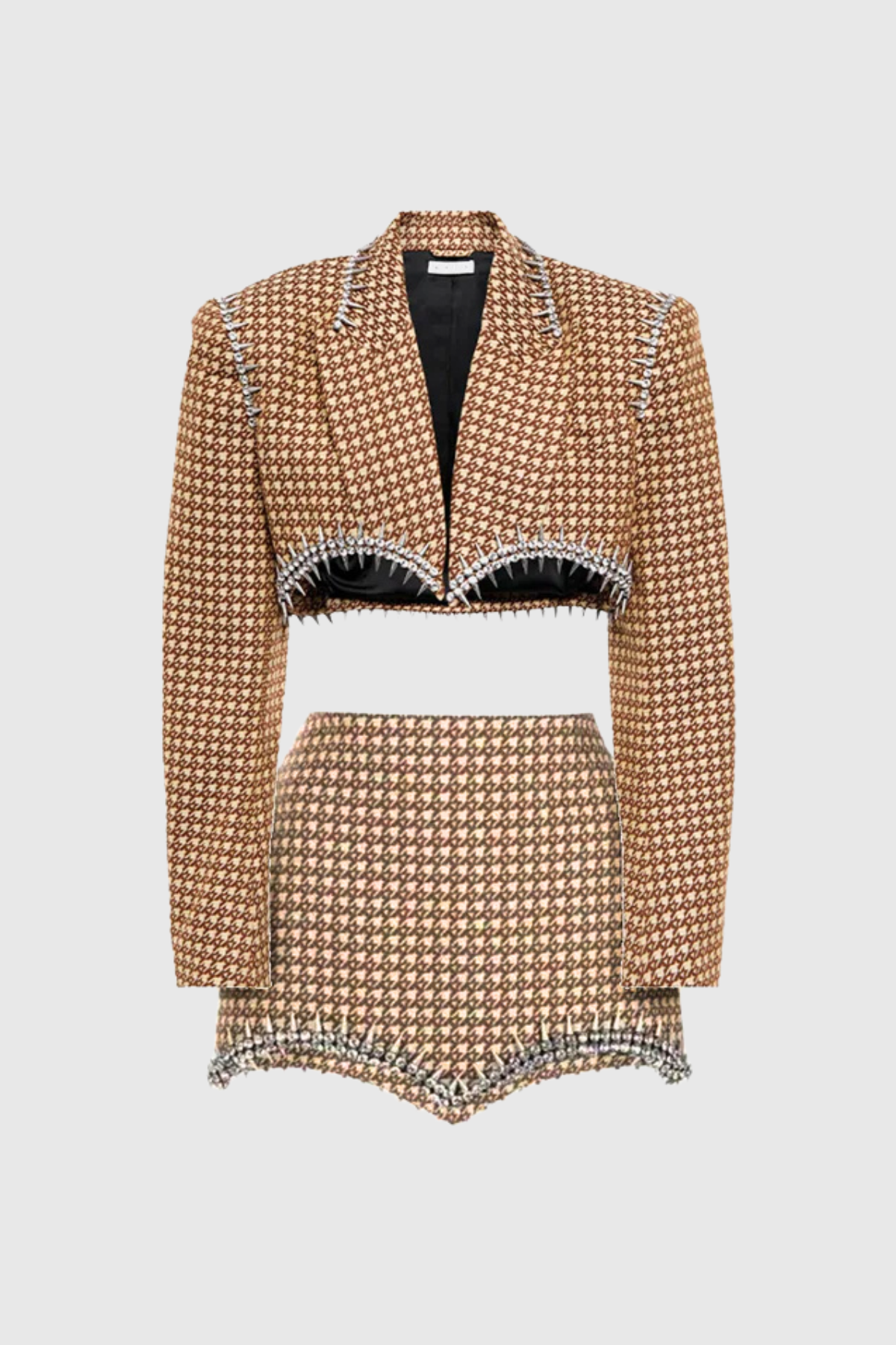 Alchemy Rhinestone Lapel Skirt Set