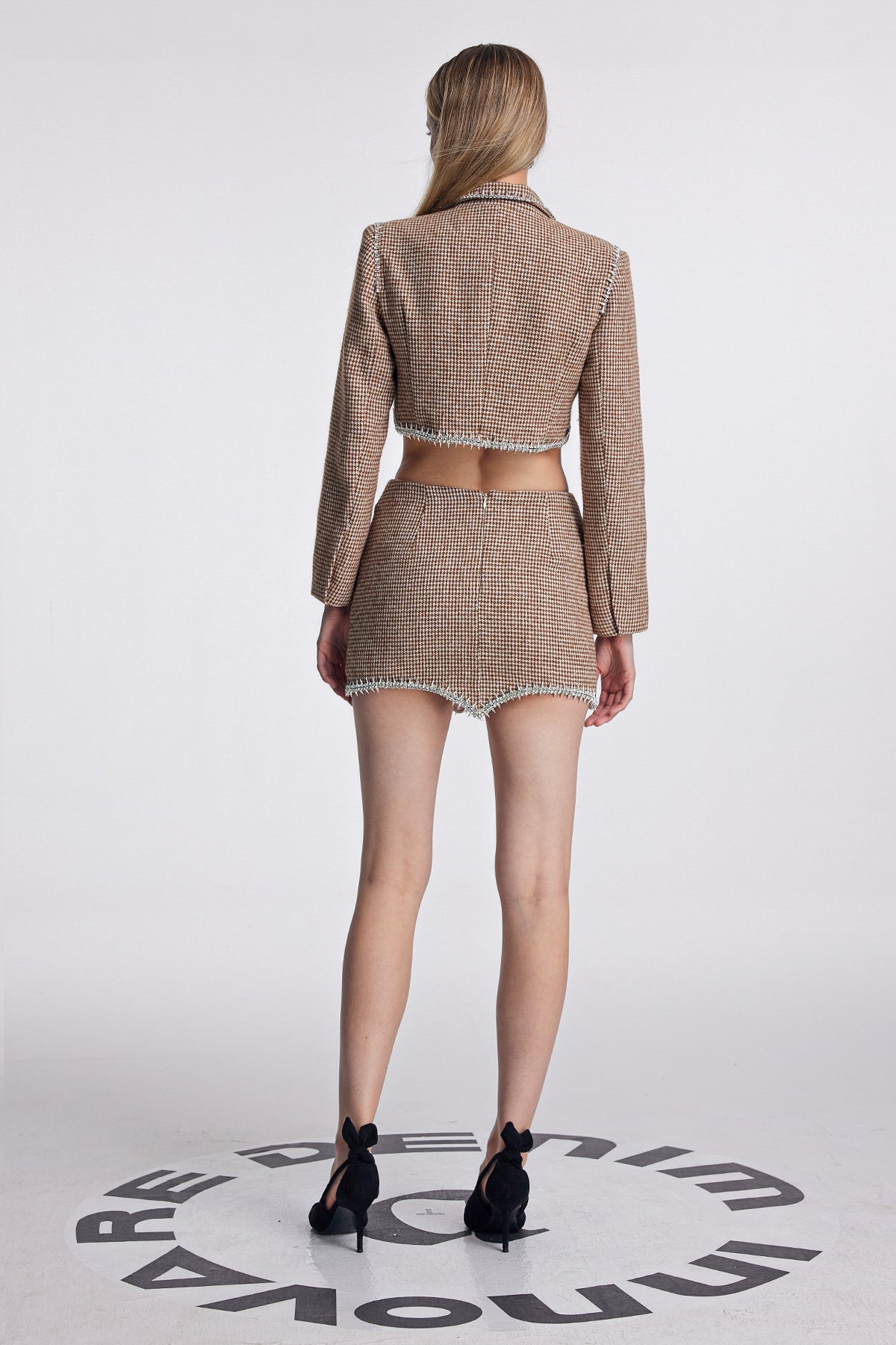 Alchemy Rhinestone Lapel Skirt Set