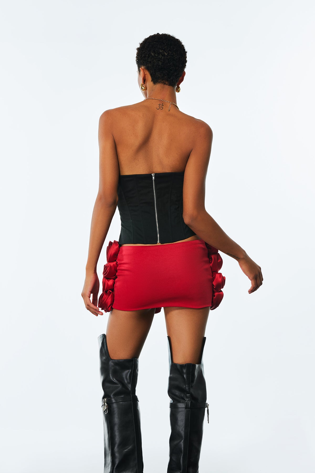 Aloisia Strapless Corset Flower Skirt Set