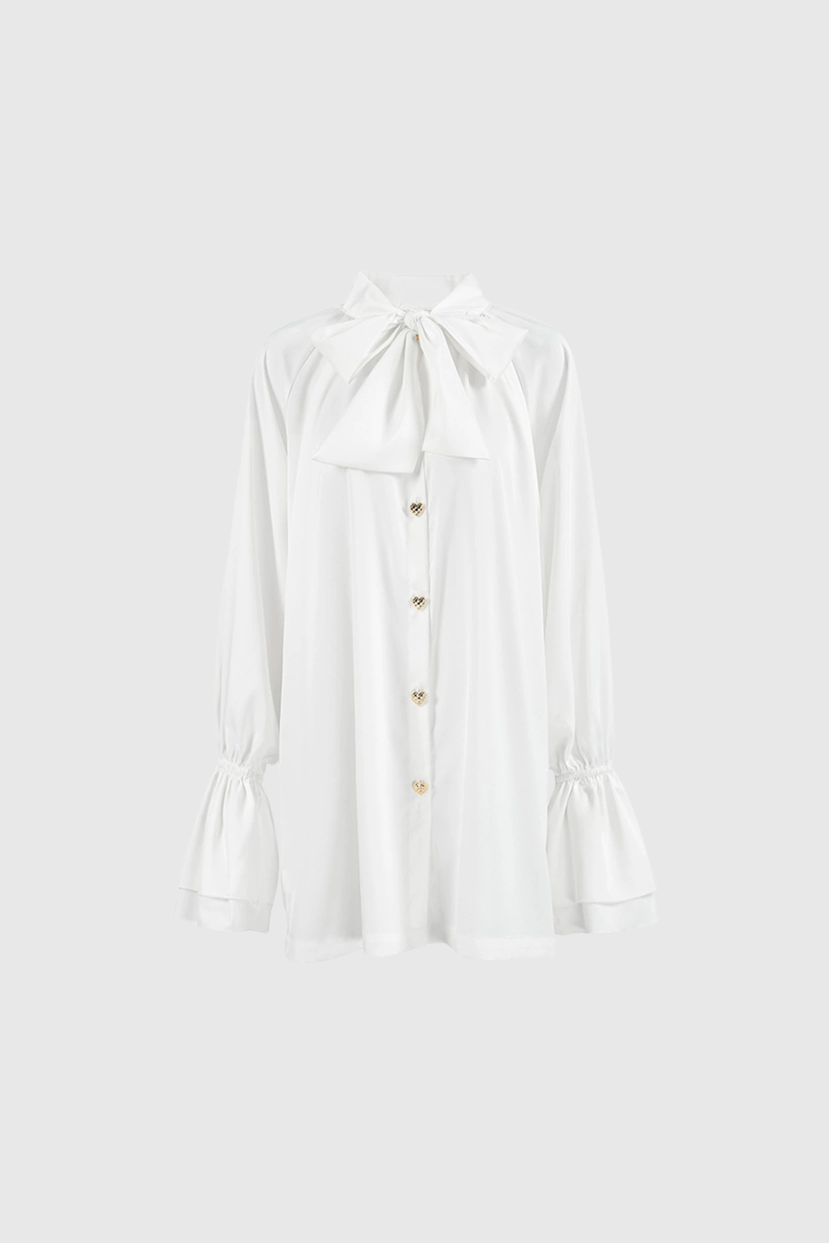 Amethyst Ruffle Bow Lace Up Shirt