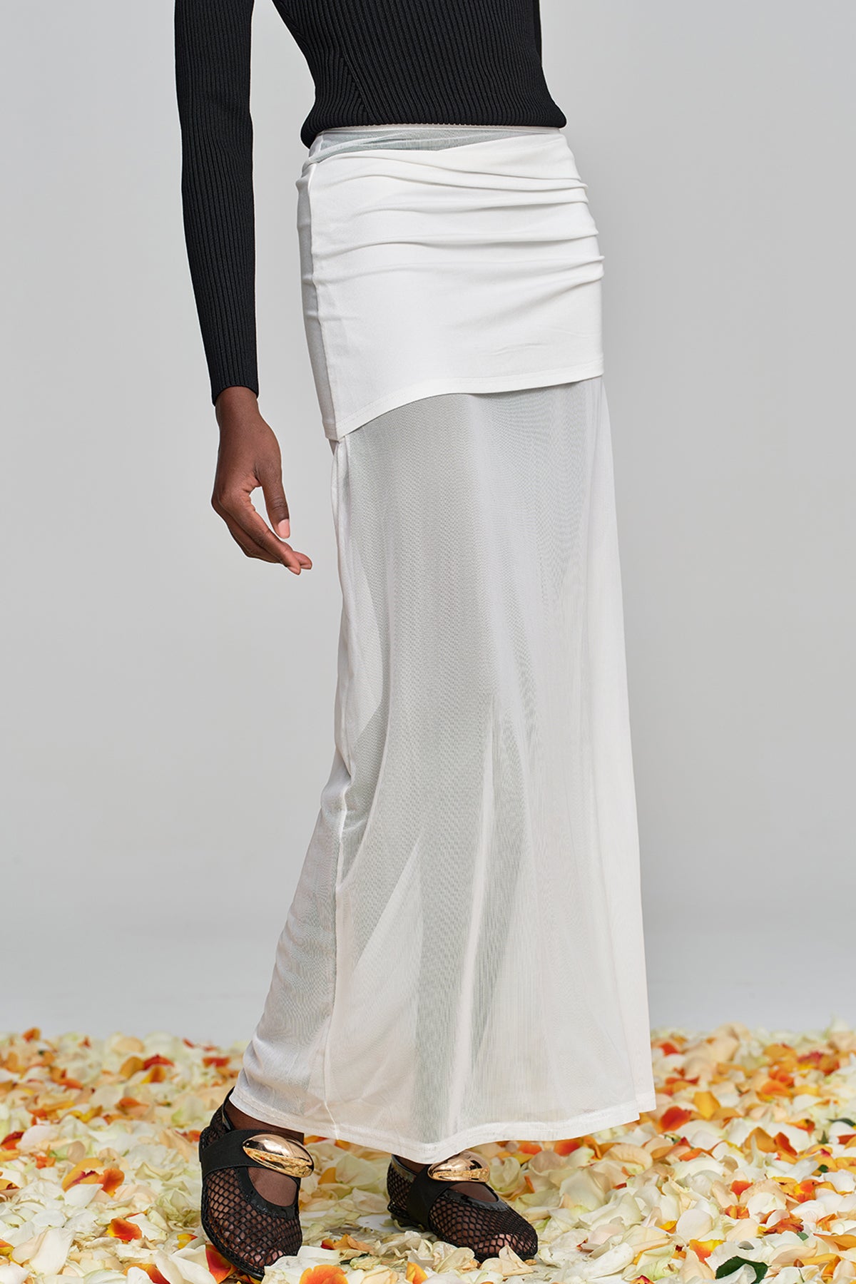 Amilcare Mesh Ruch Skirt