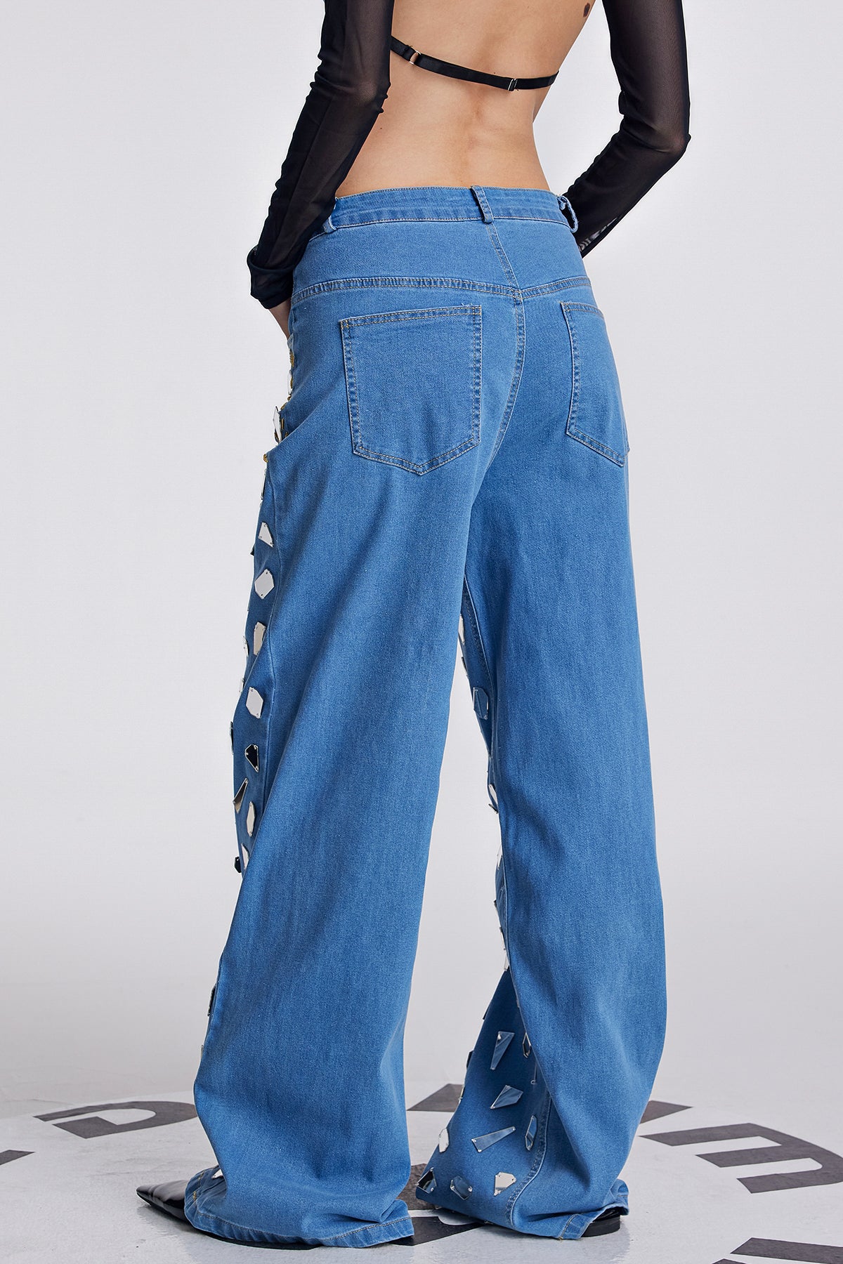 Amory Embellished Fringe Barrel Jeans