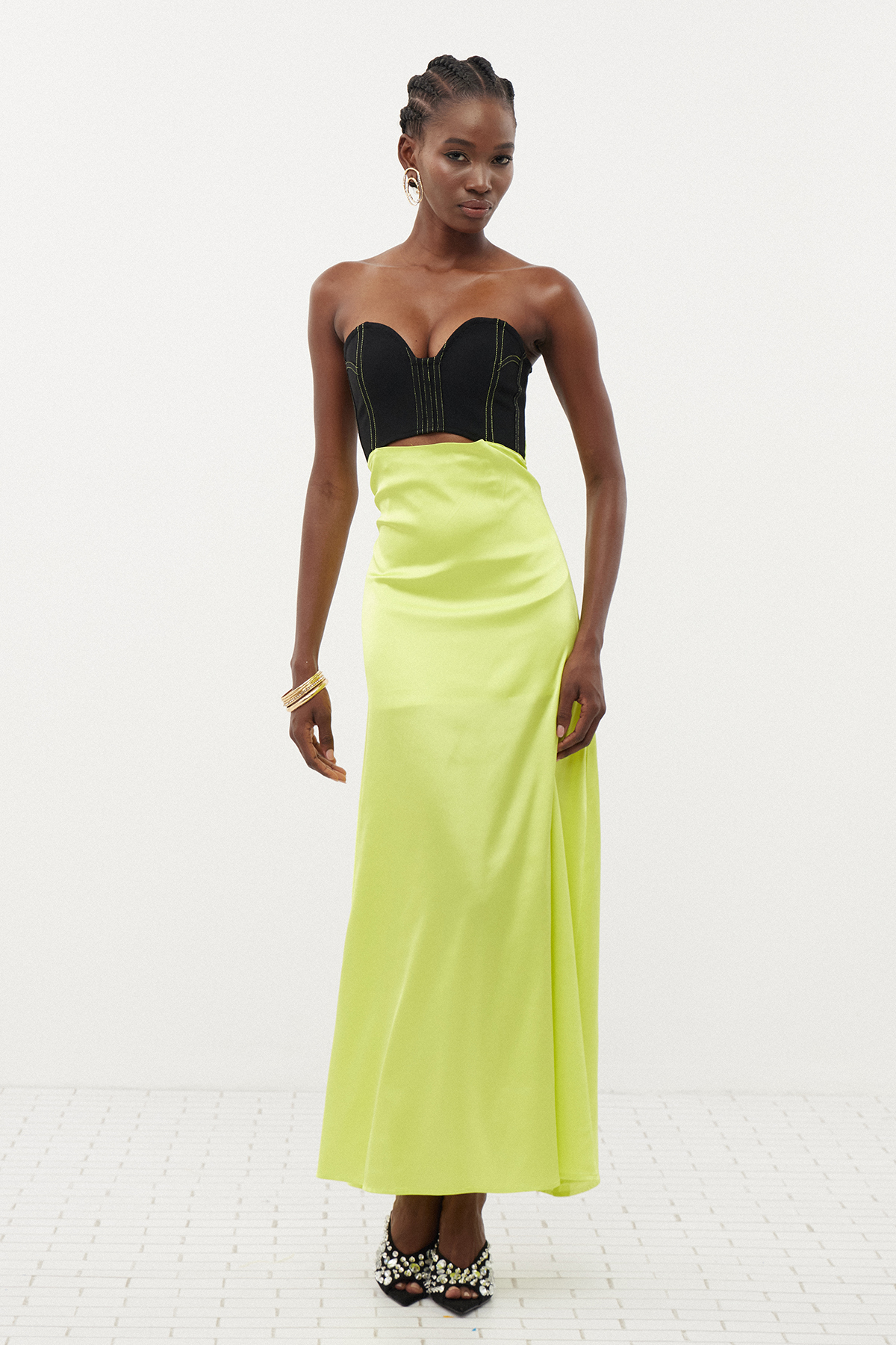 Anemoon Strapless Cutout Maxi Dress