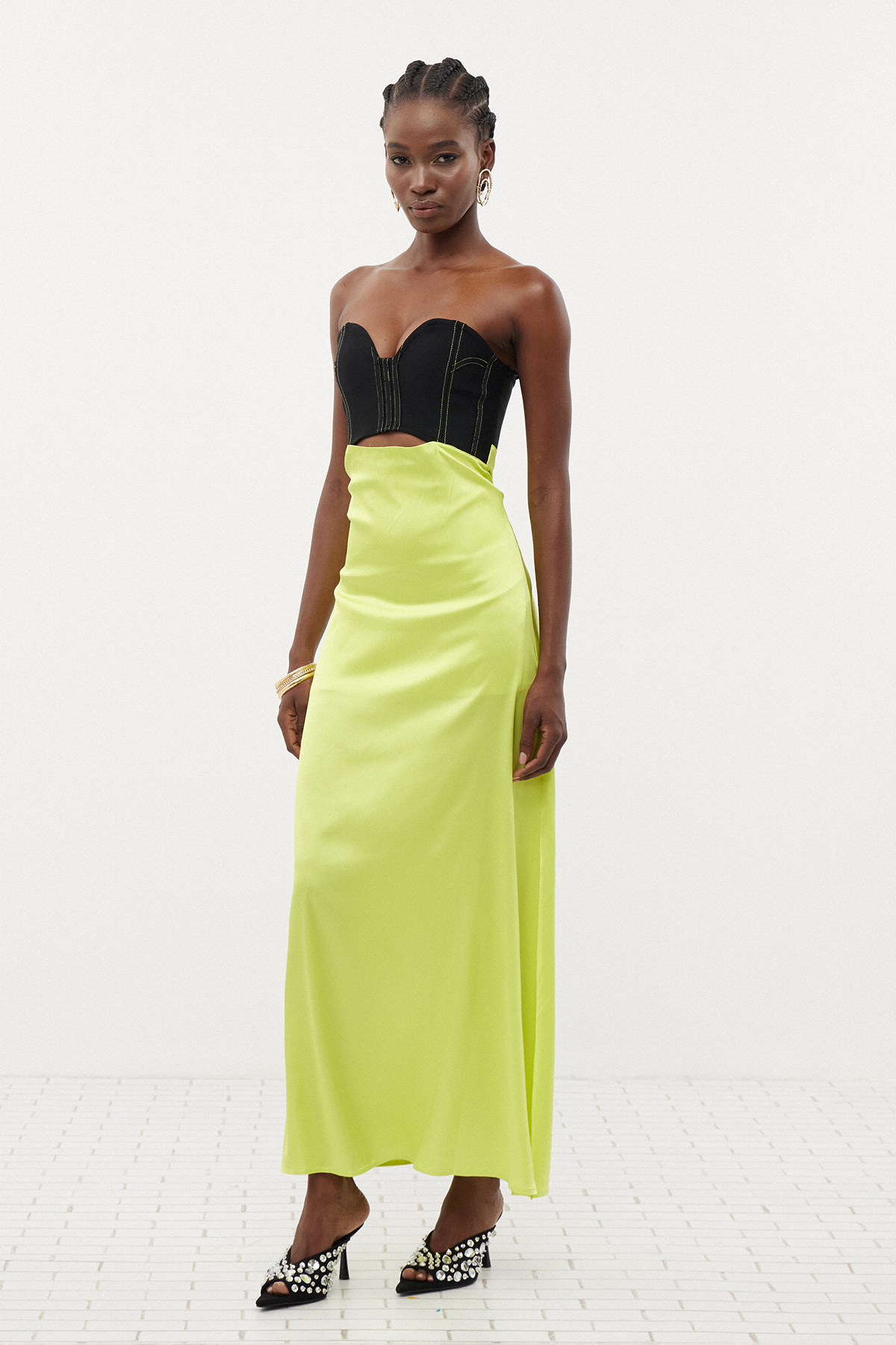 Anemoon Strapless Cutout Maxi Dress