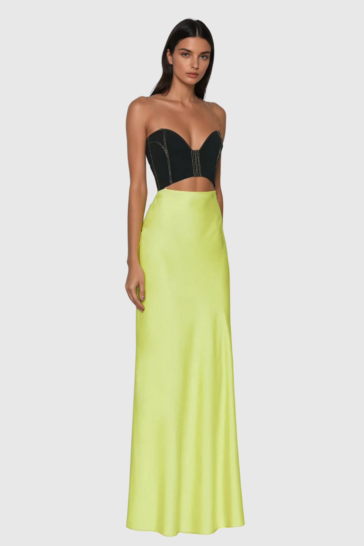 Anemoon Strapless Cutout Maxi Dress