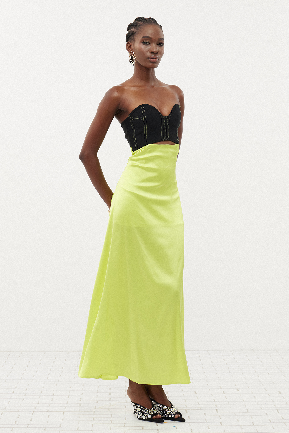Anemoon Strapless Cutout Maxi Dress