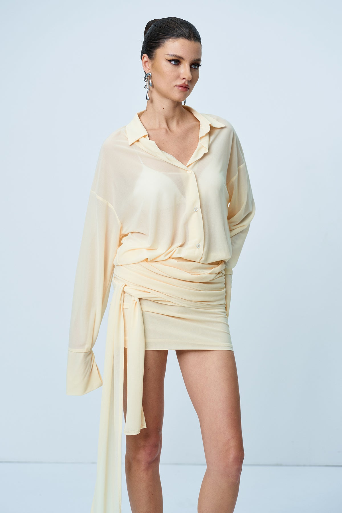 Anik Ruch Mesh Mini Dress