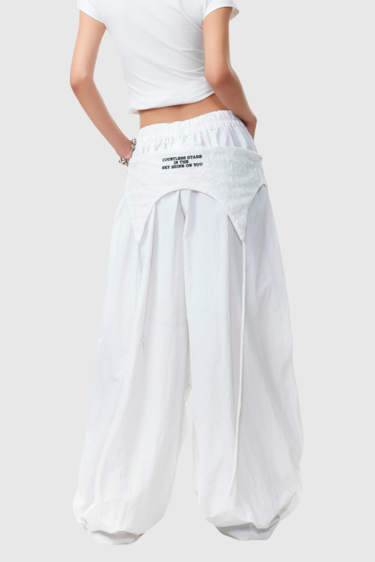 Anouk Asymmetric Deconstruct Barrel Pants In White