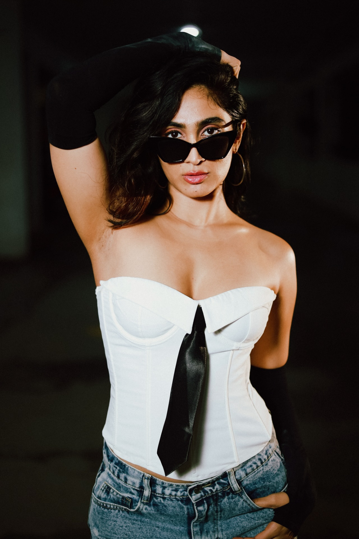 Anwen Strapless Corset Tie Top