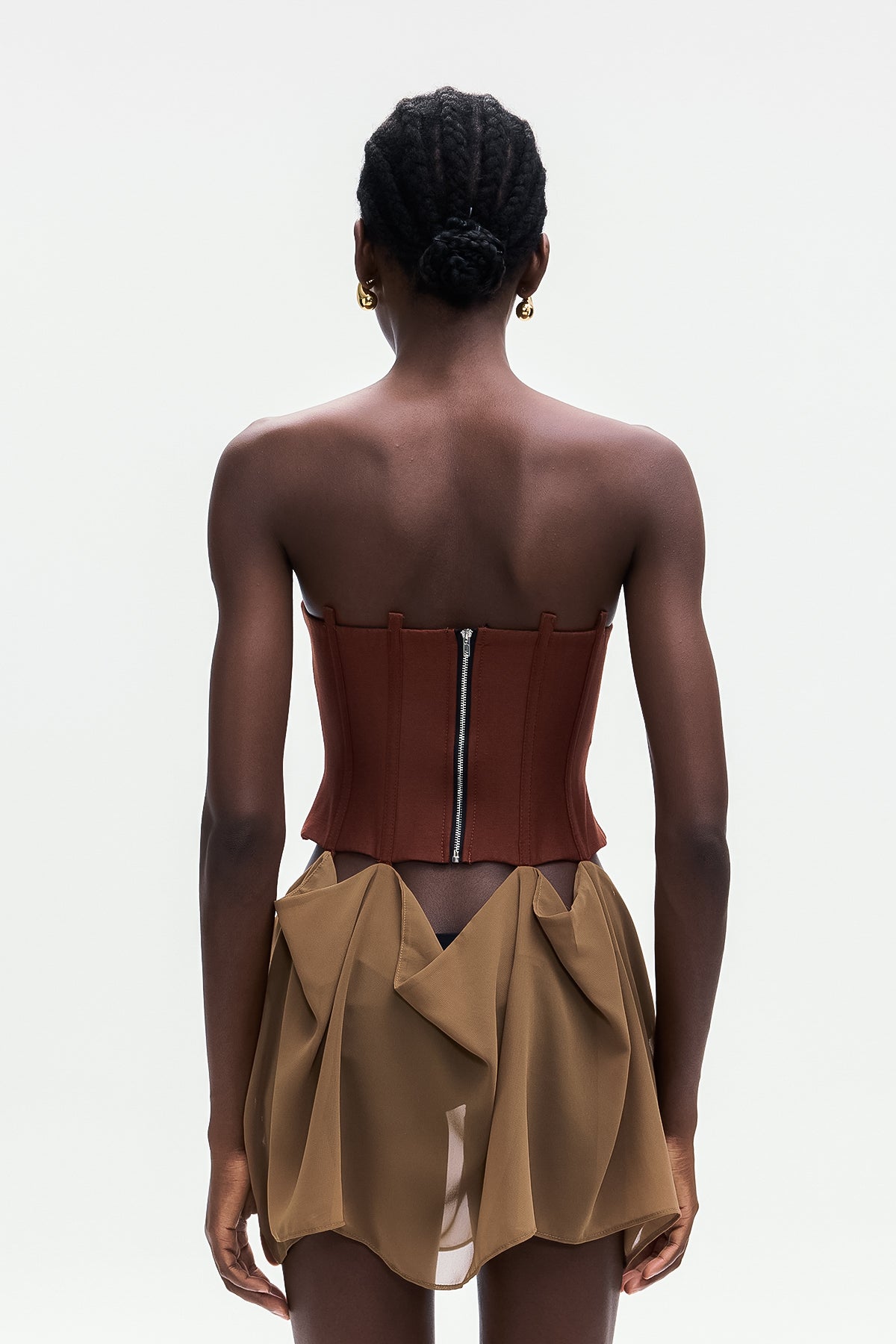 Ardelis Strapless Corset Lace Up Mini Dress