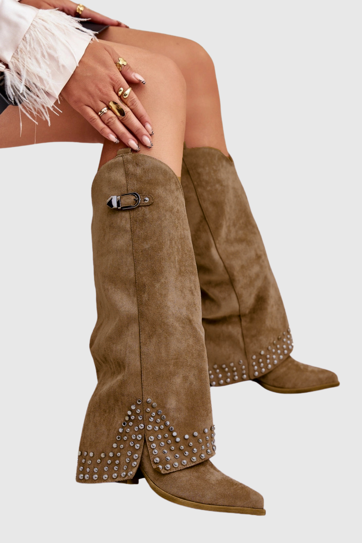 Ariamir Studded Suede Boots