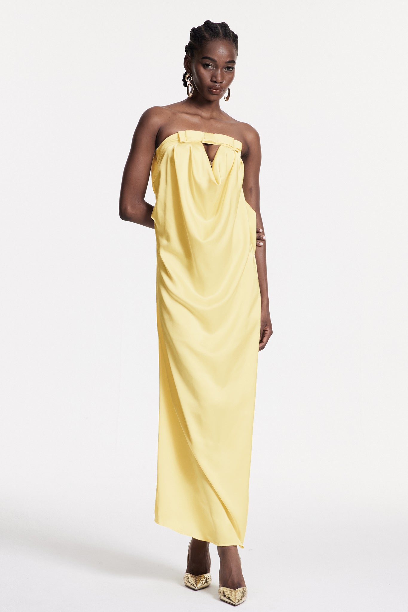 Ashorn Strapless Bow Maxi Dress