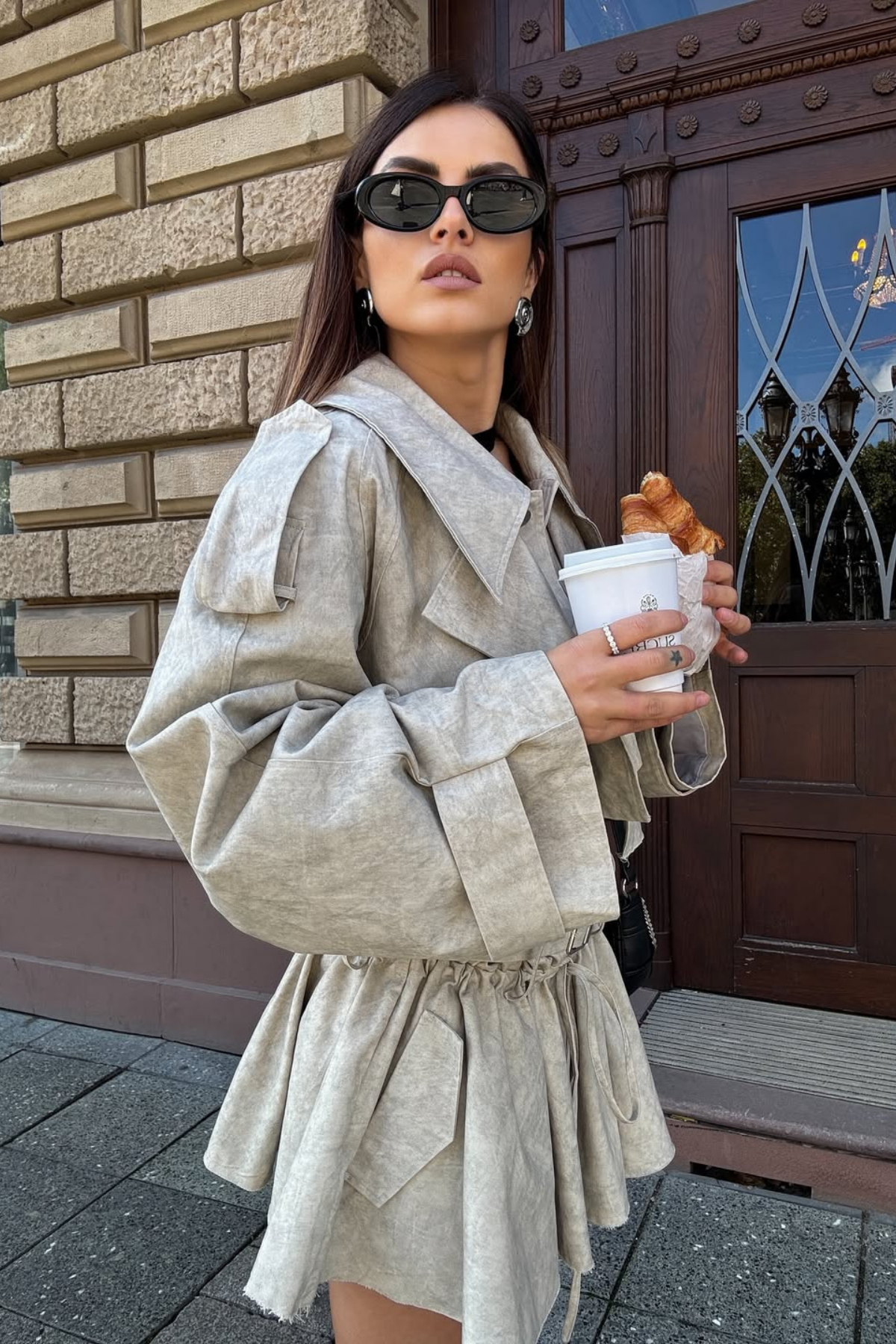 Aylani Camouflage Print Deconstruct Skirt Set