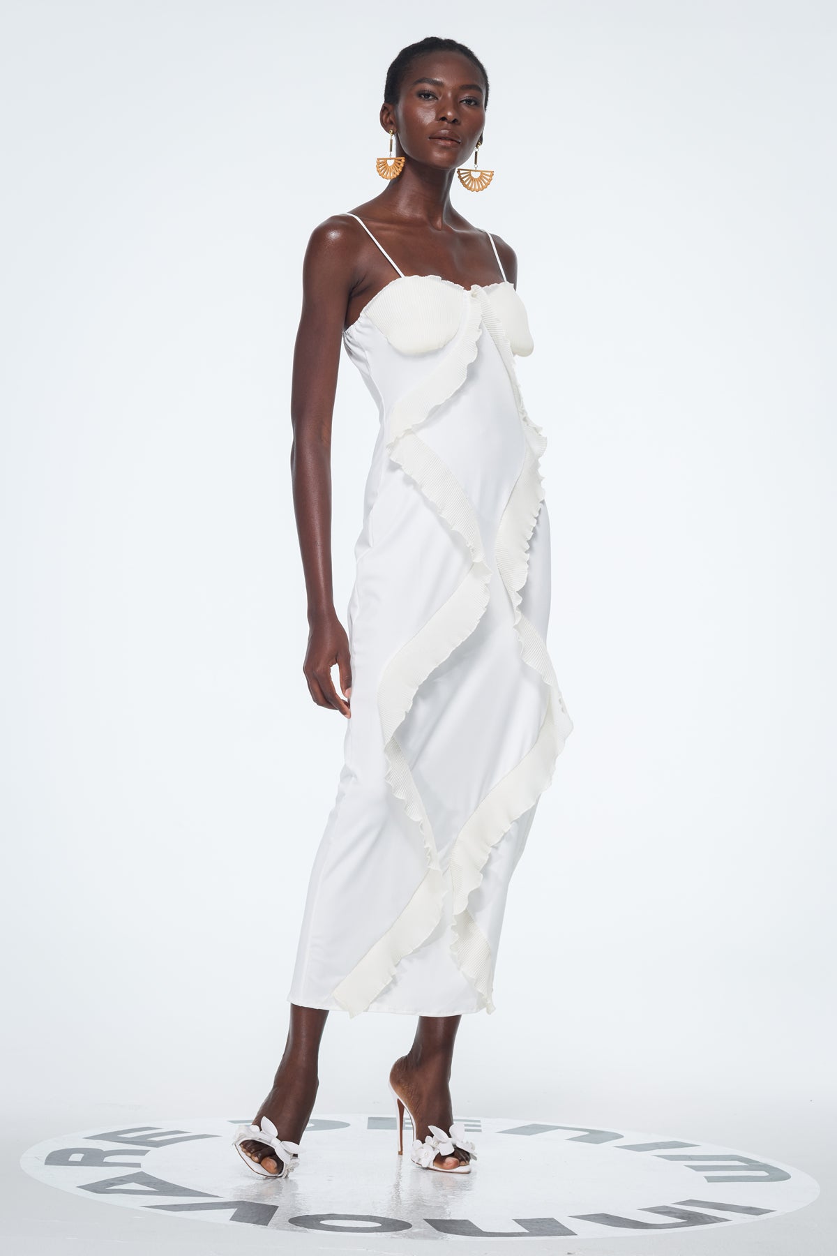 Bachtiar Spaghetti Split Maxi Dress