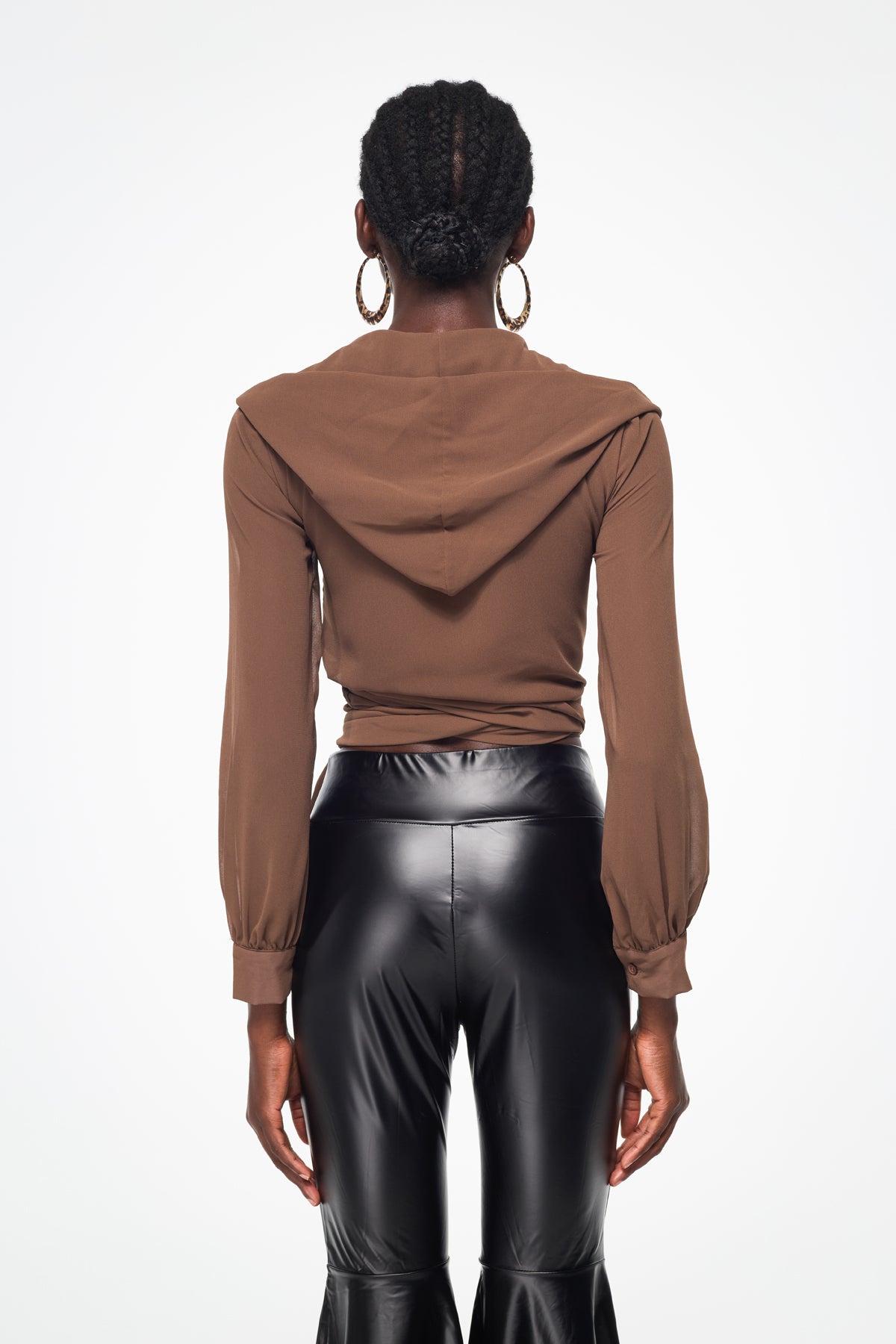 Bailee Mesh Lace Up Top