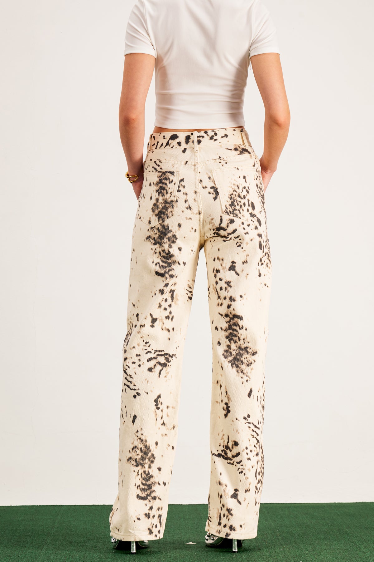 Balwinder Bleached Leopard Pants