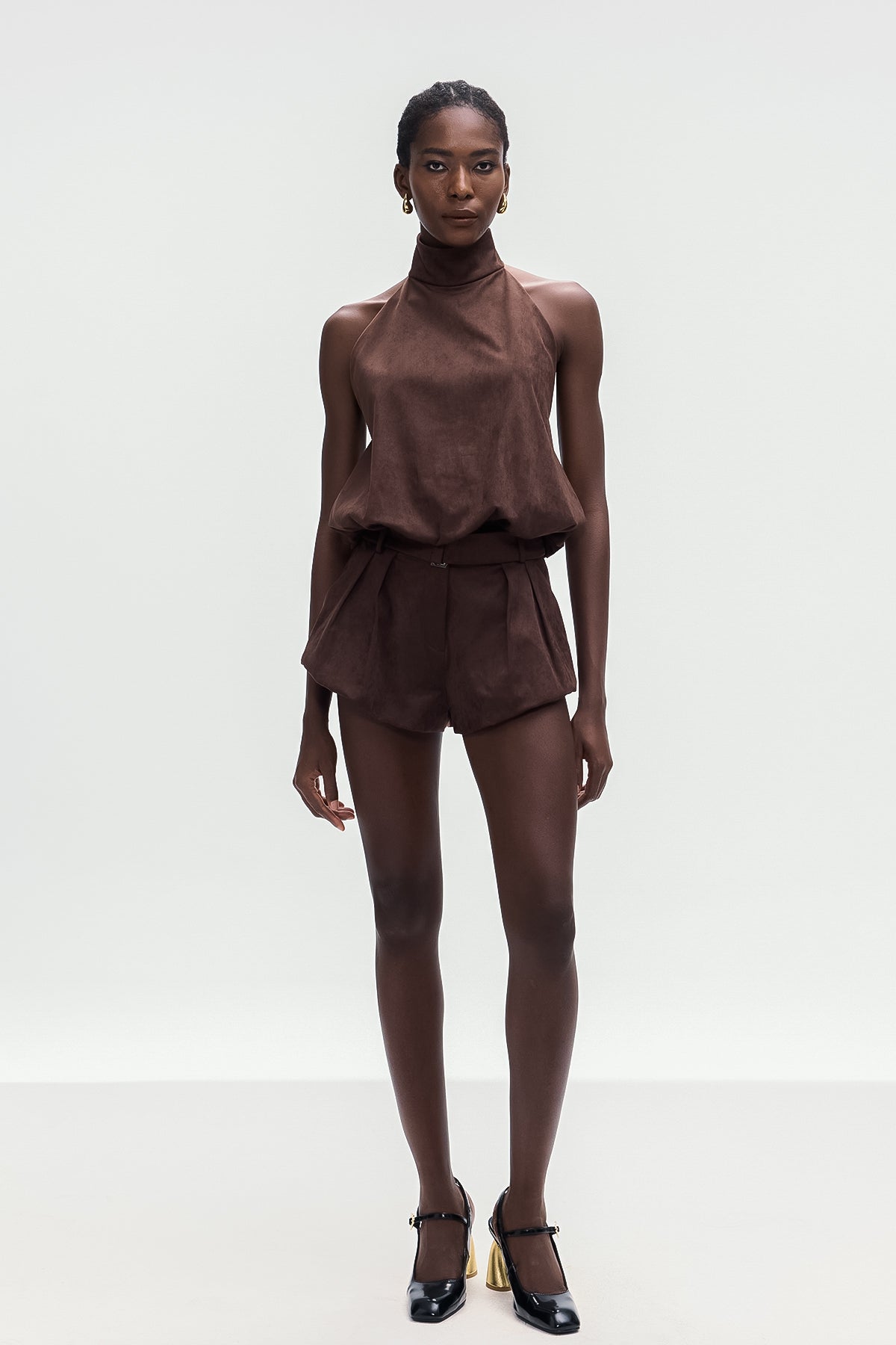 Bartolo Suede Halter Neck Top