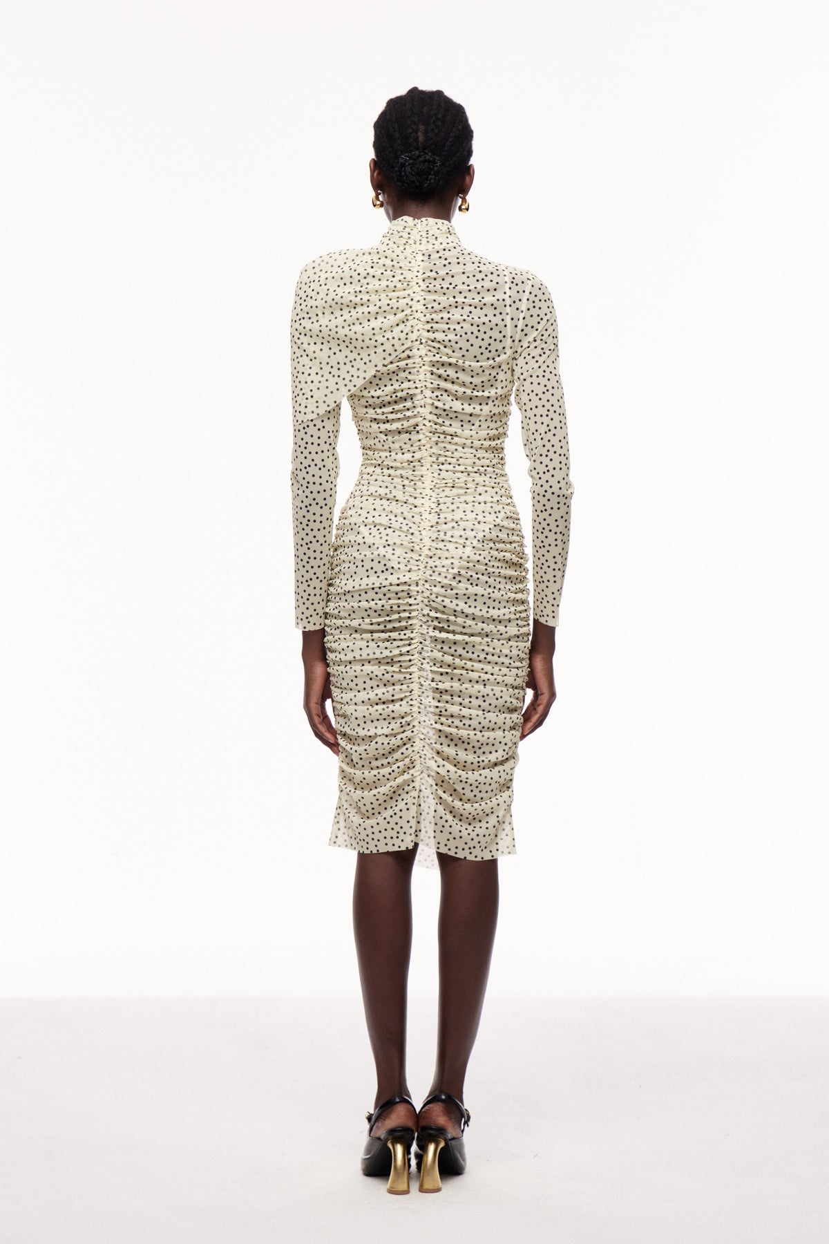 Bau Asymmetric Ruch Shawl Midi Dress