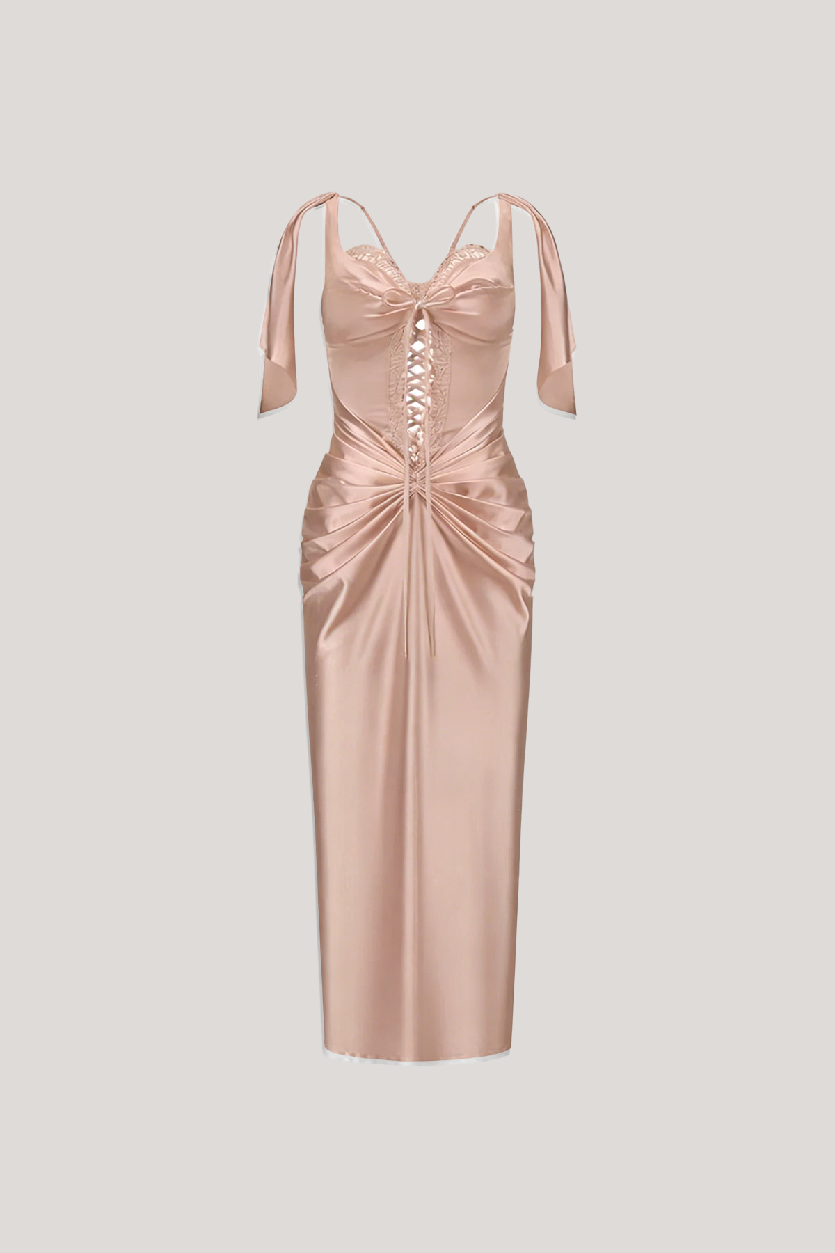 Beowulf Satin Corset Midi Dress