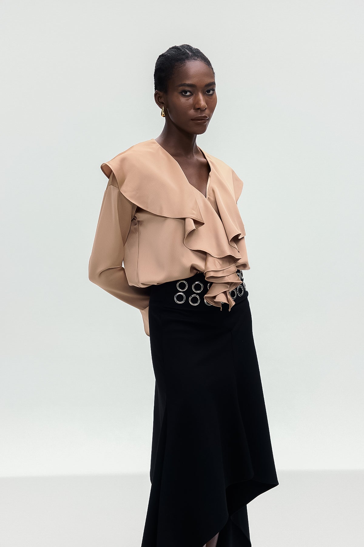 Bertha Ruffle Plunge Bodysuit