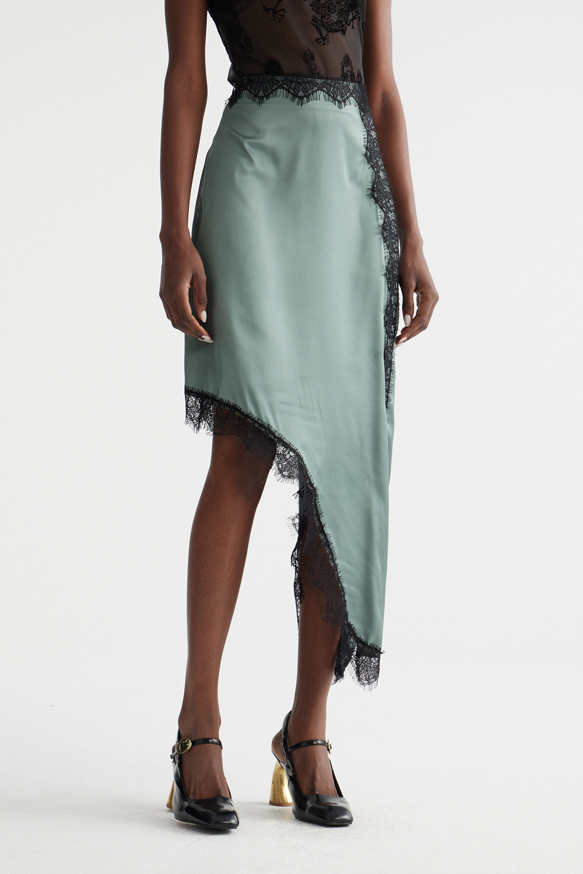 Bess Asymmetric Split Maxi Skirt