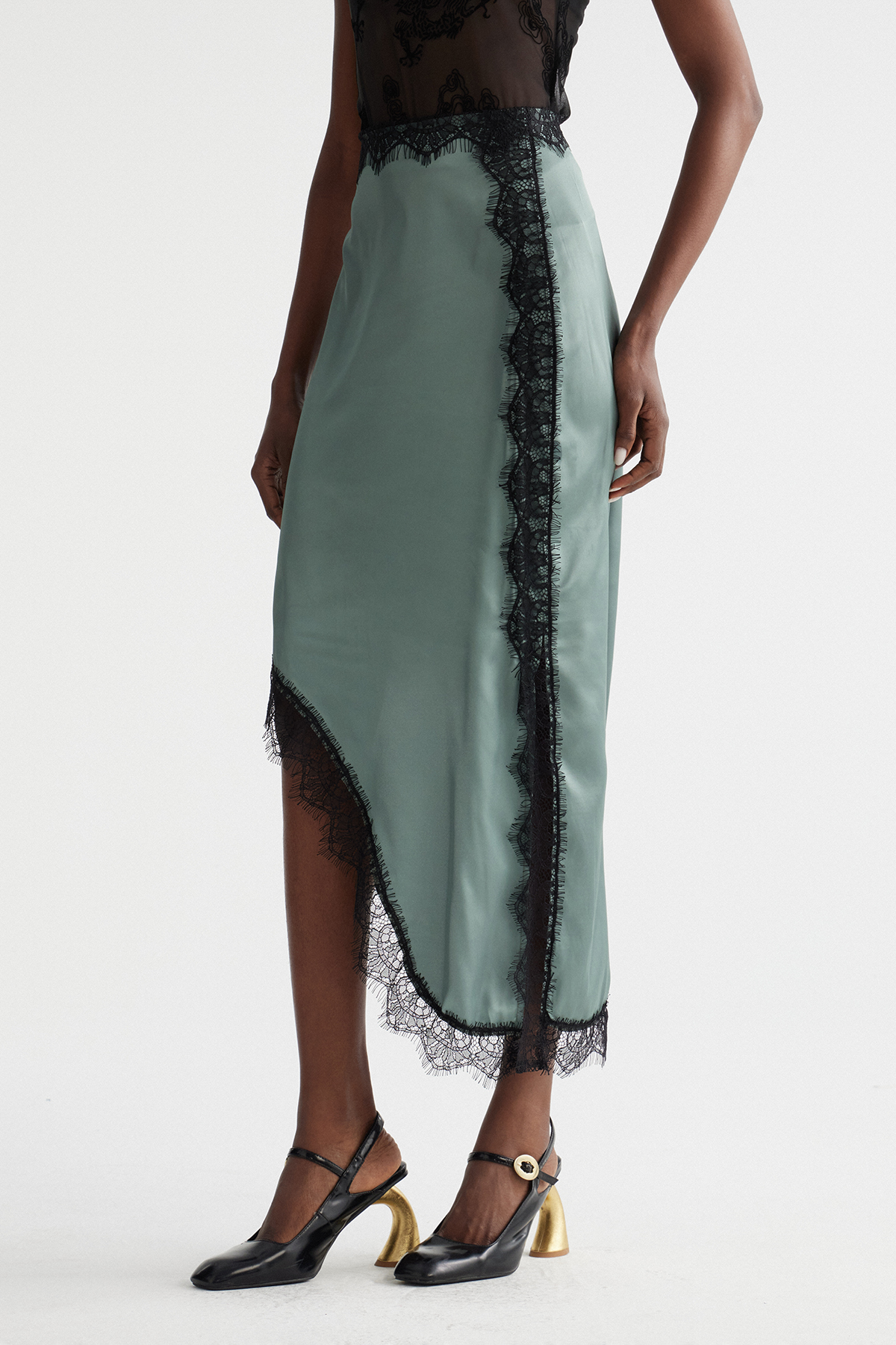 Bess Asymmetric Split Maxi Skirt