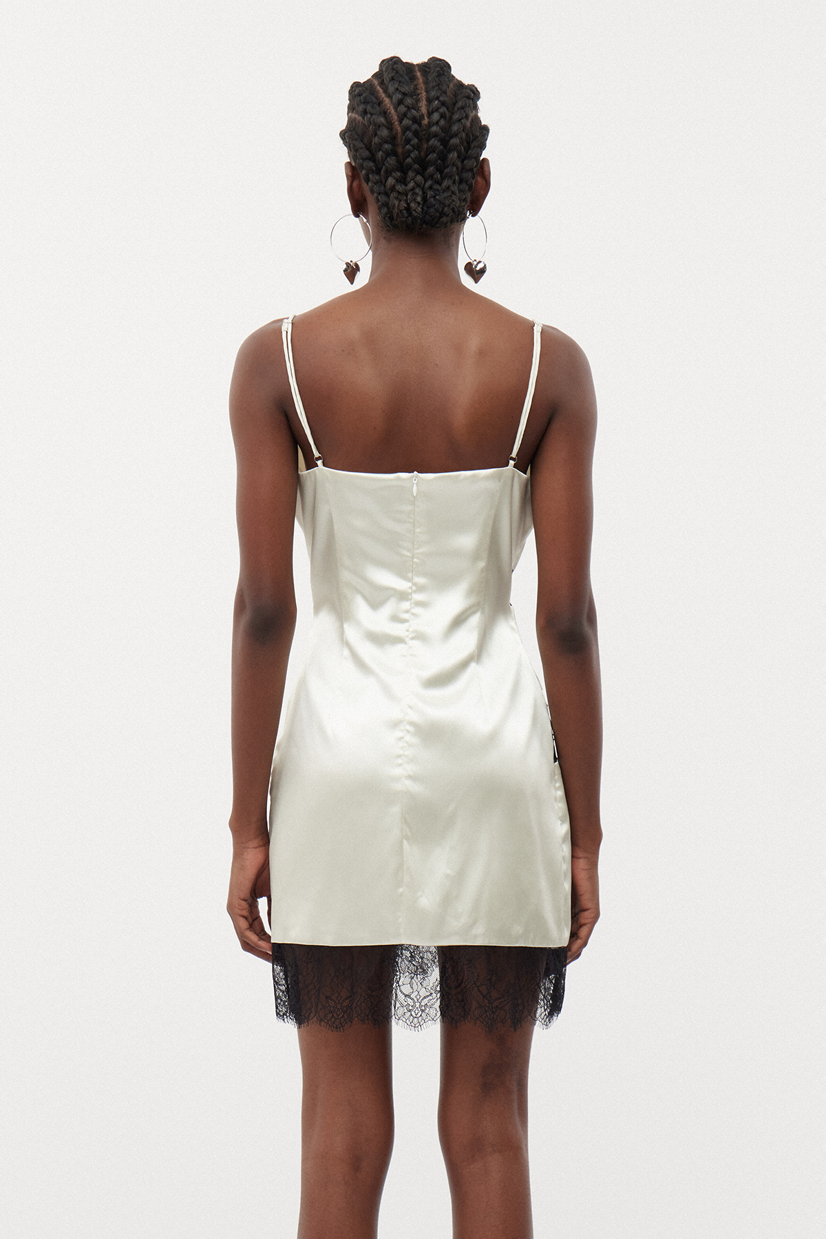 Bess Lace Satin Mini Dress