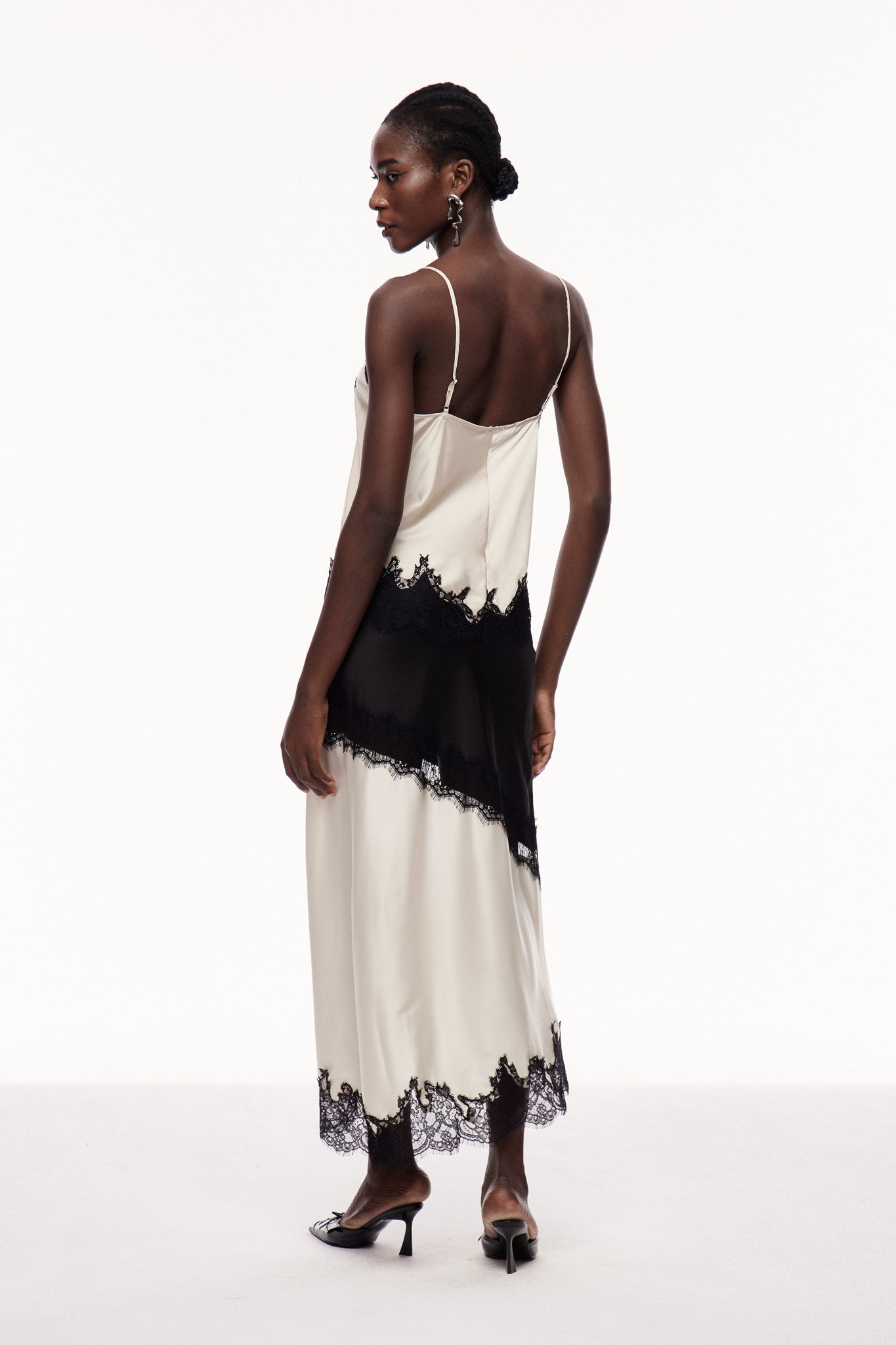 Bess Lace Satin Skirt