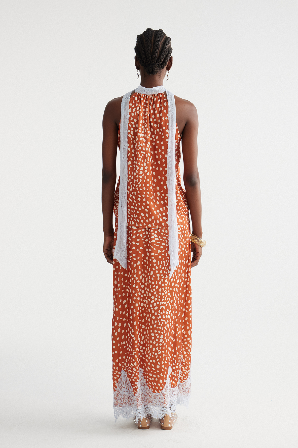 Bess Plunge Print Scarf Skirt Set