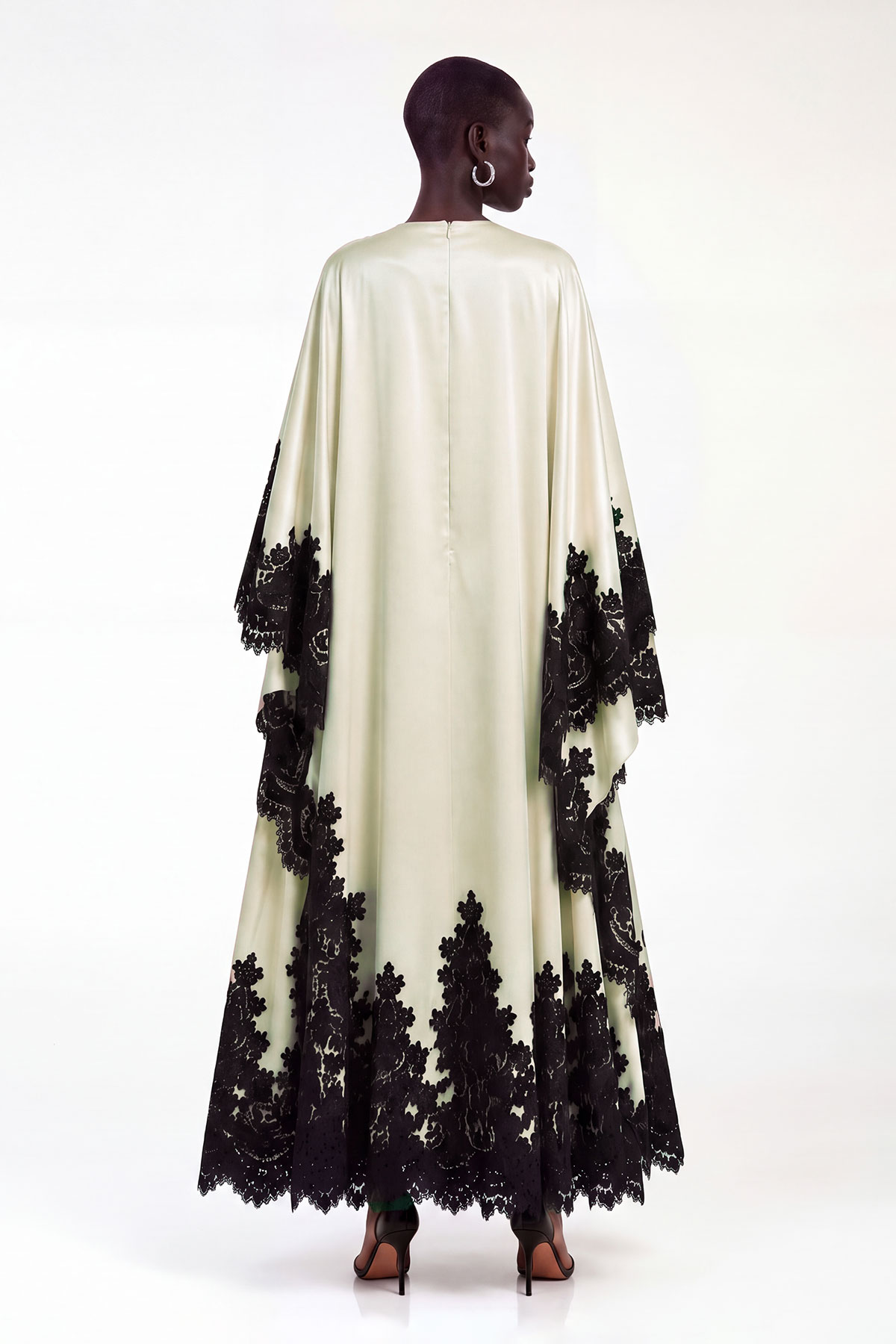 Bess Satin Lace Maxi Dress