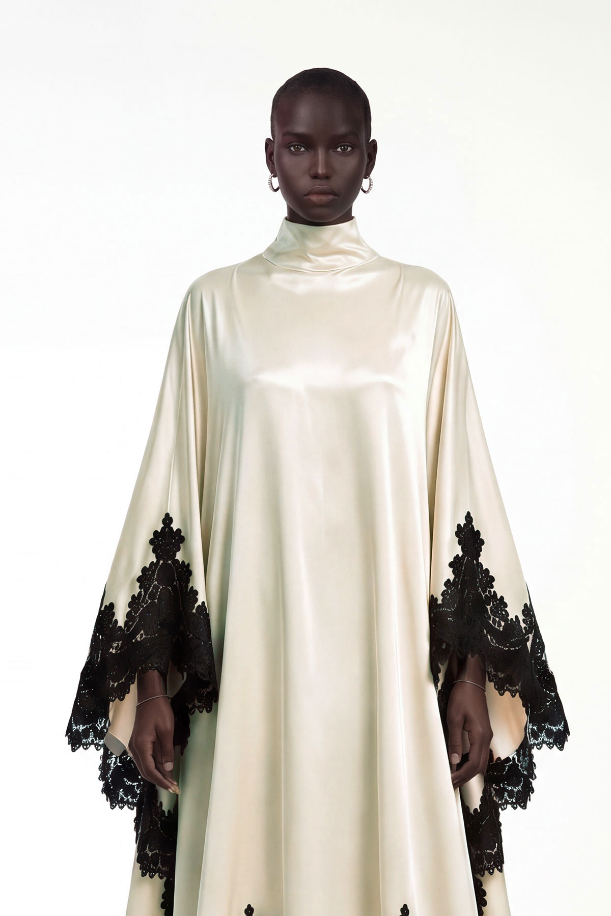 Bess Satin Lace Maxi Dress