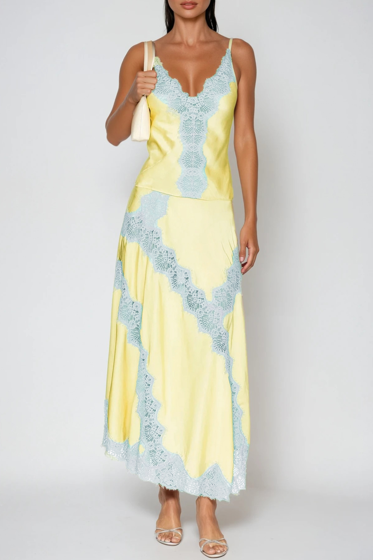 Bess Spaghetti Lace Skirt Set