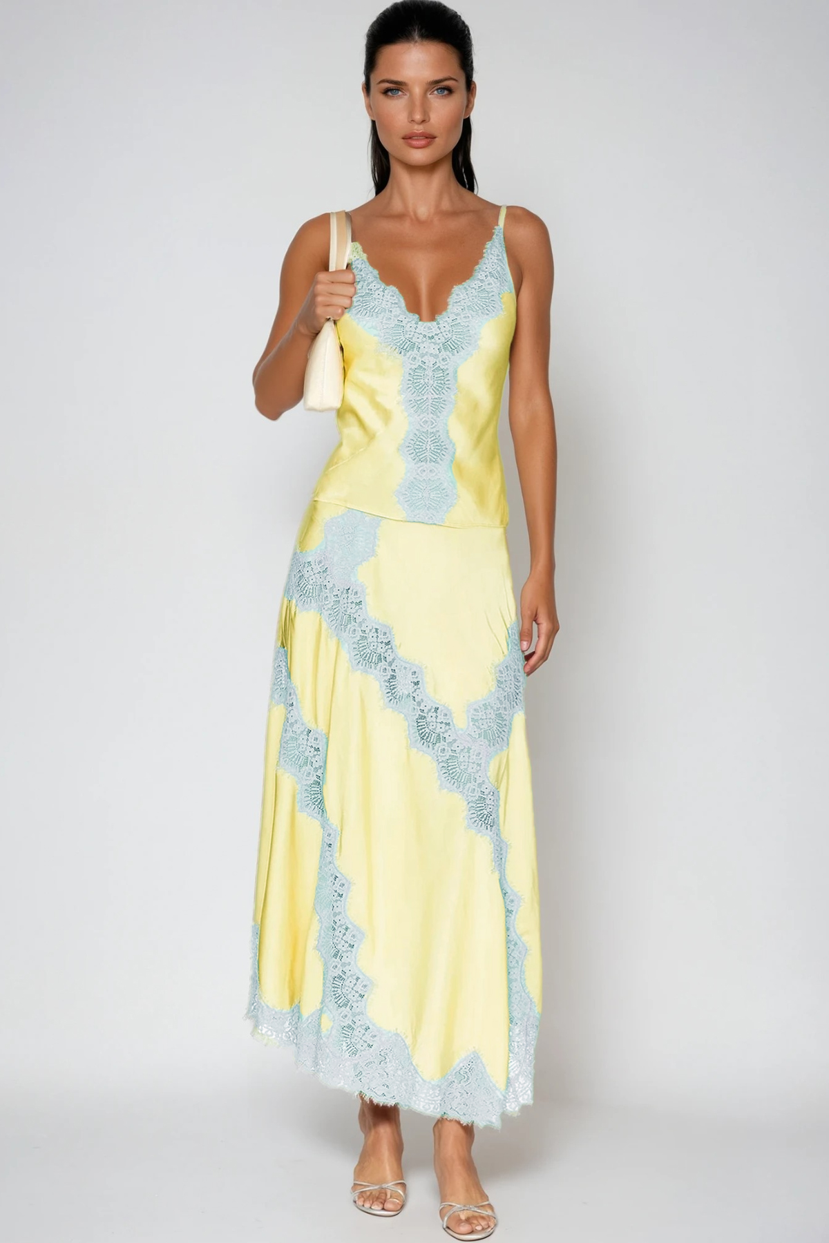 Bess Spaghetti Lace Skirt Set