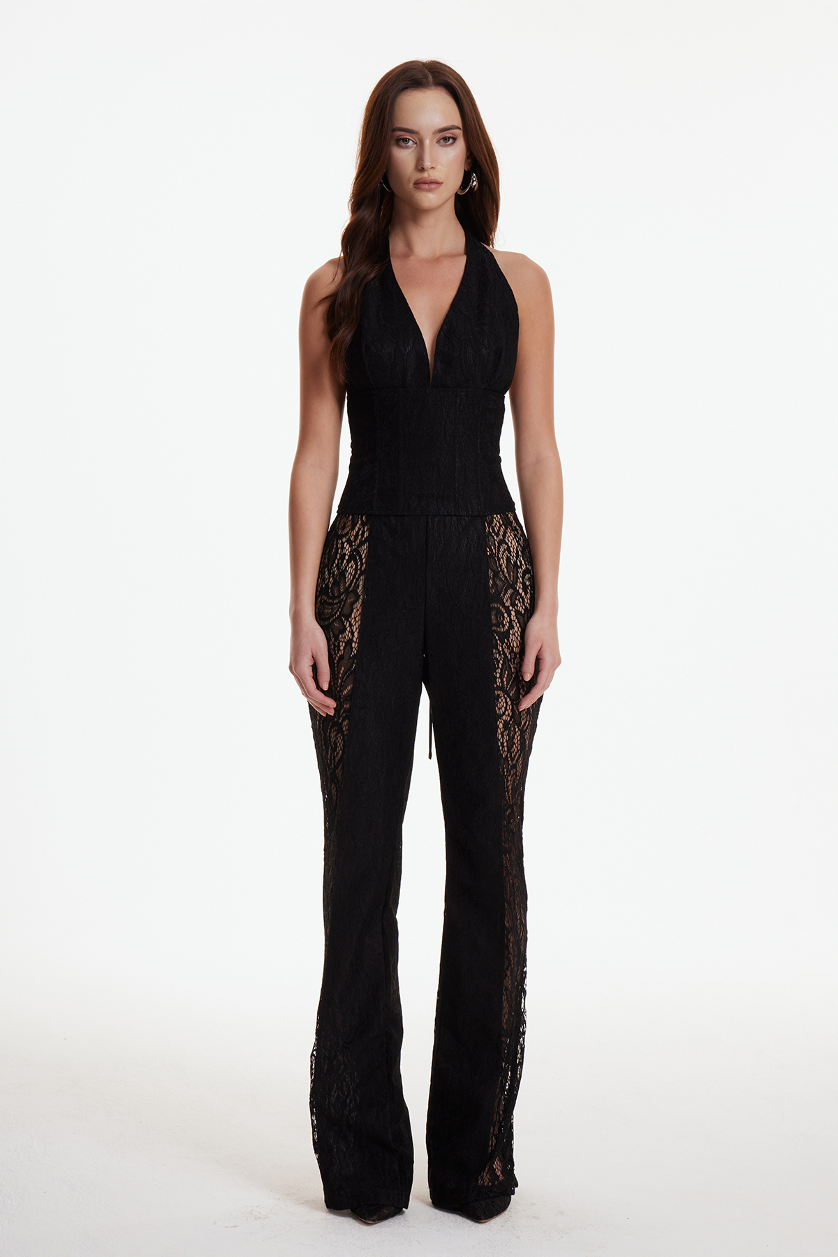 Bethan Lace Plunge Cutout Jumpsuit