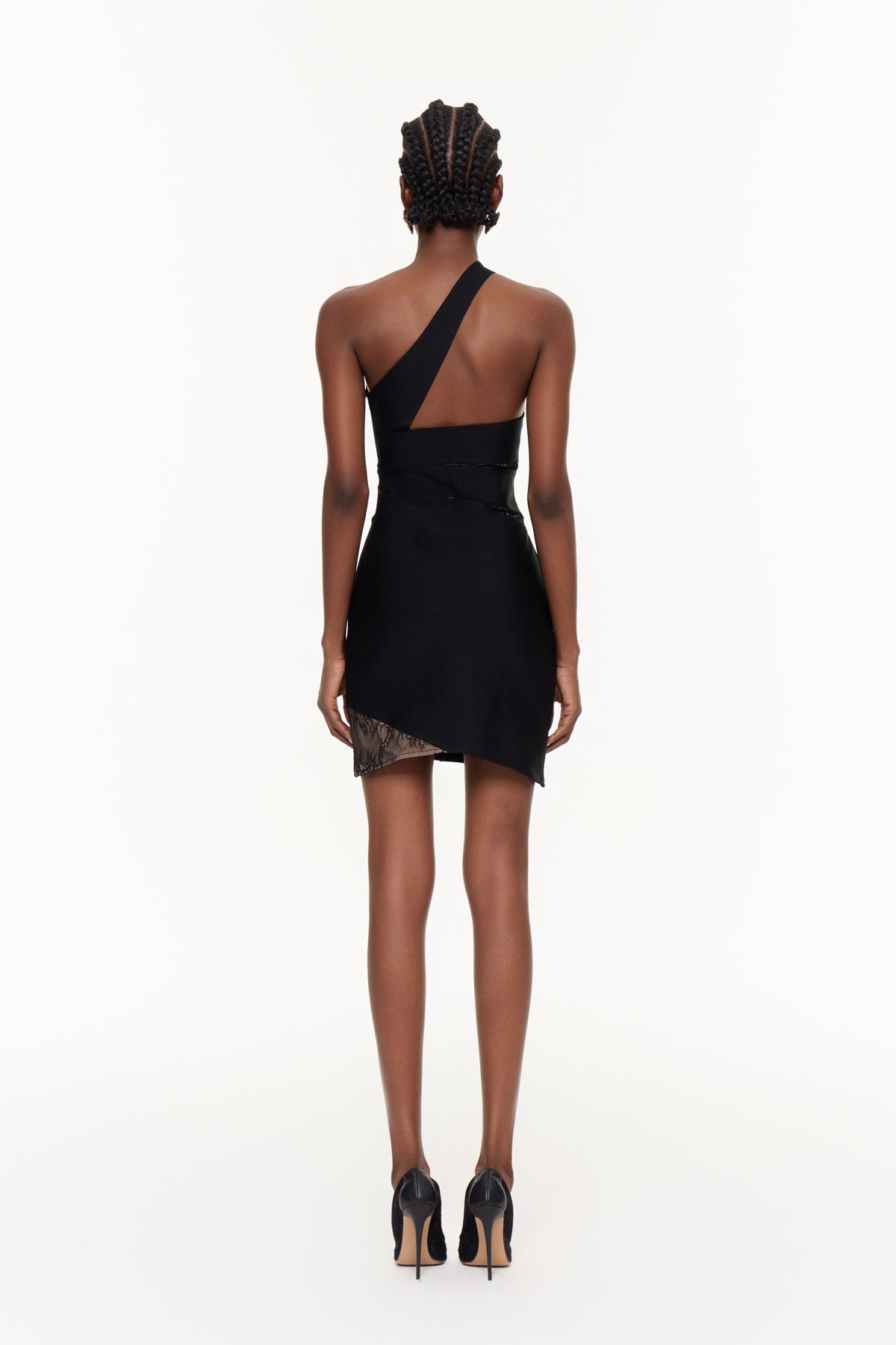 Bidelia Lace One Shouder Bandage Mini Dress