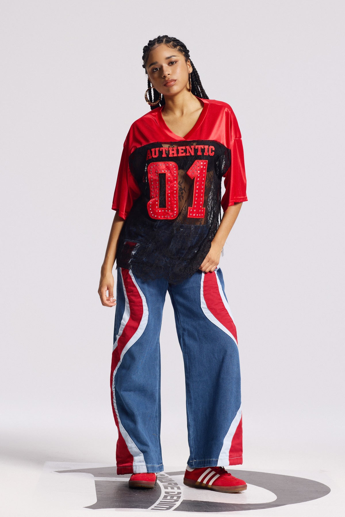 Binyamin Lace T Shirt In Red