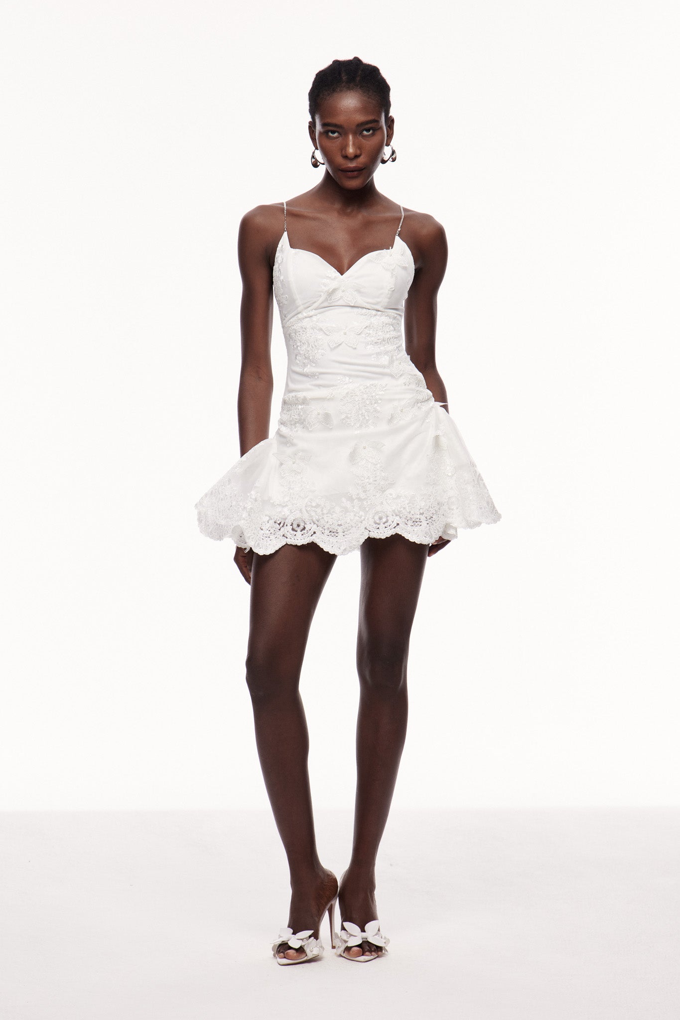 Bitya Mesh Lace Butterfly Mini Dress