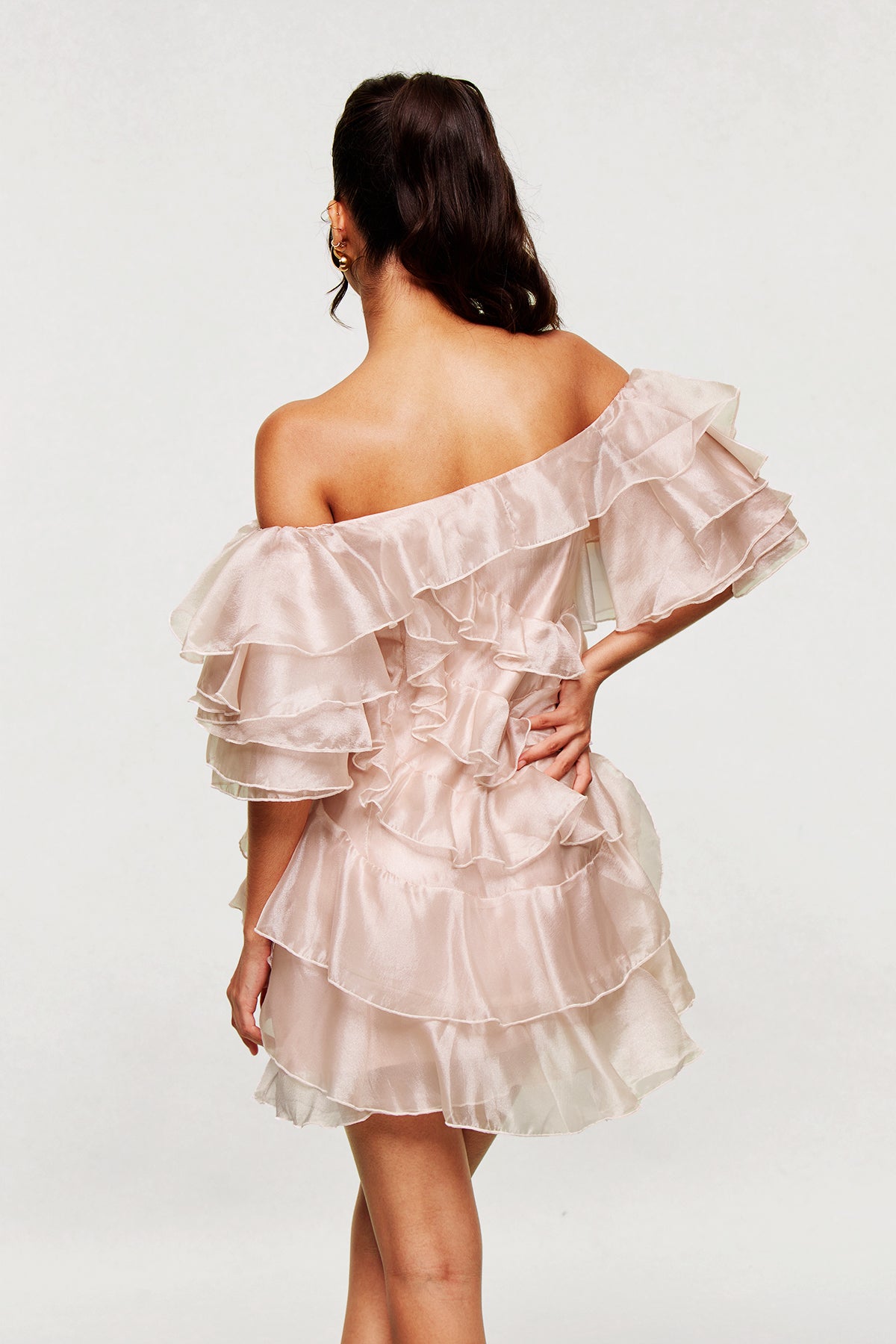 Blandine Ruffle Ruch Mini Dress