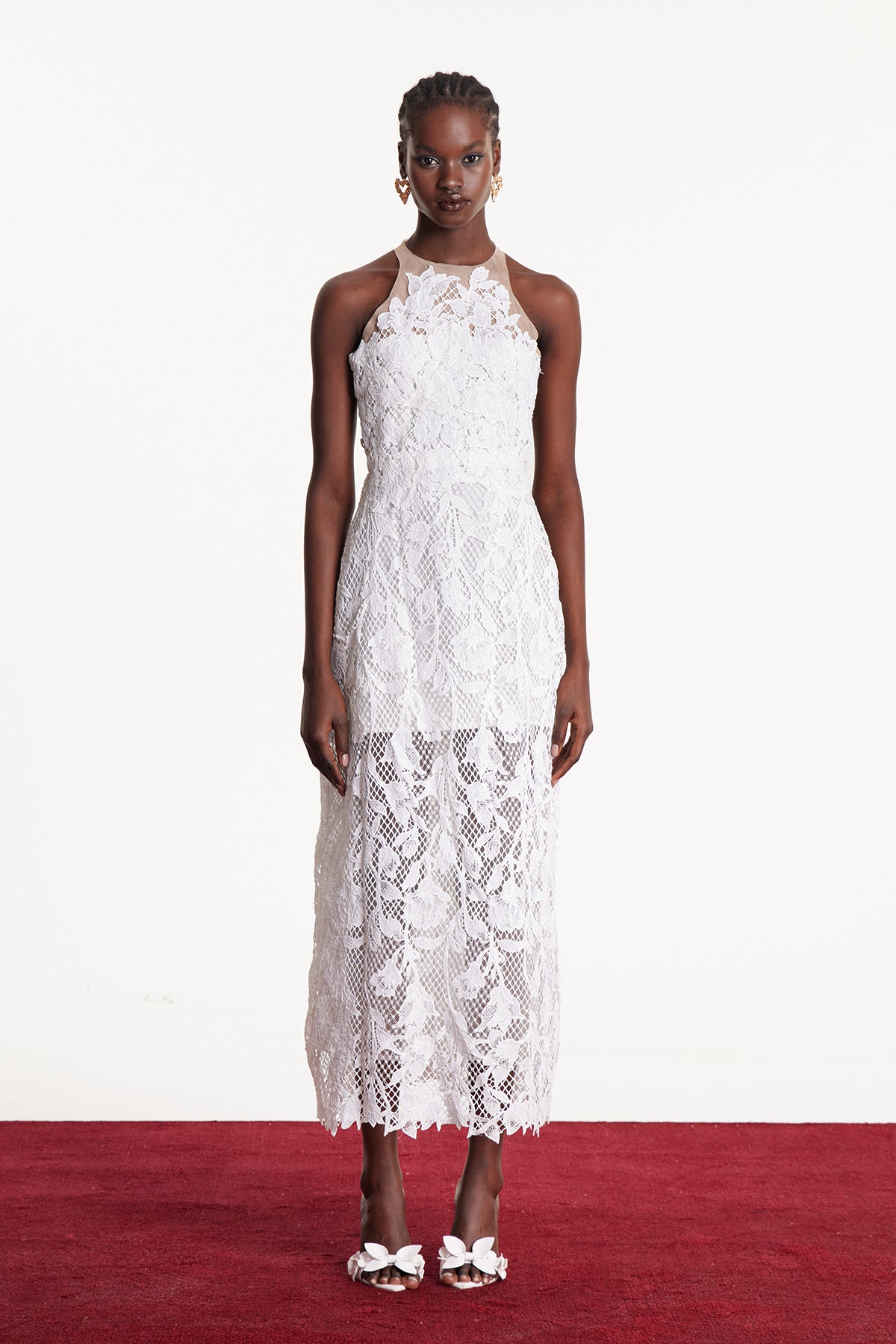 Bodie Lace Floral Maxi Dress