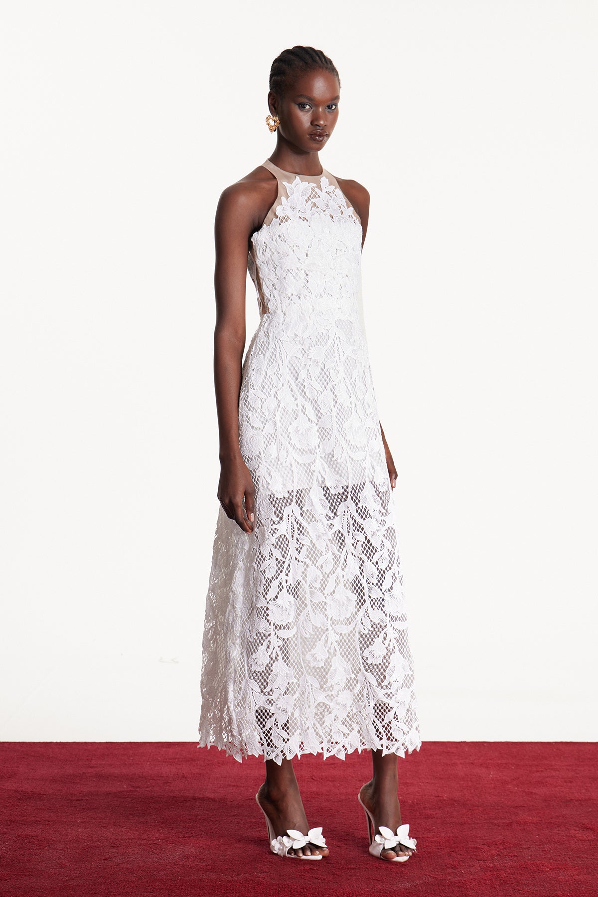 Bodie Lace Floral Maxi Dress