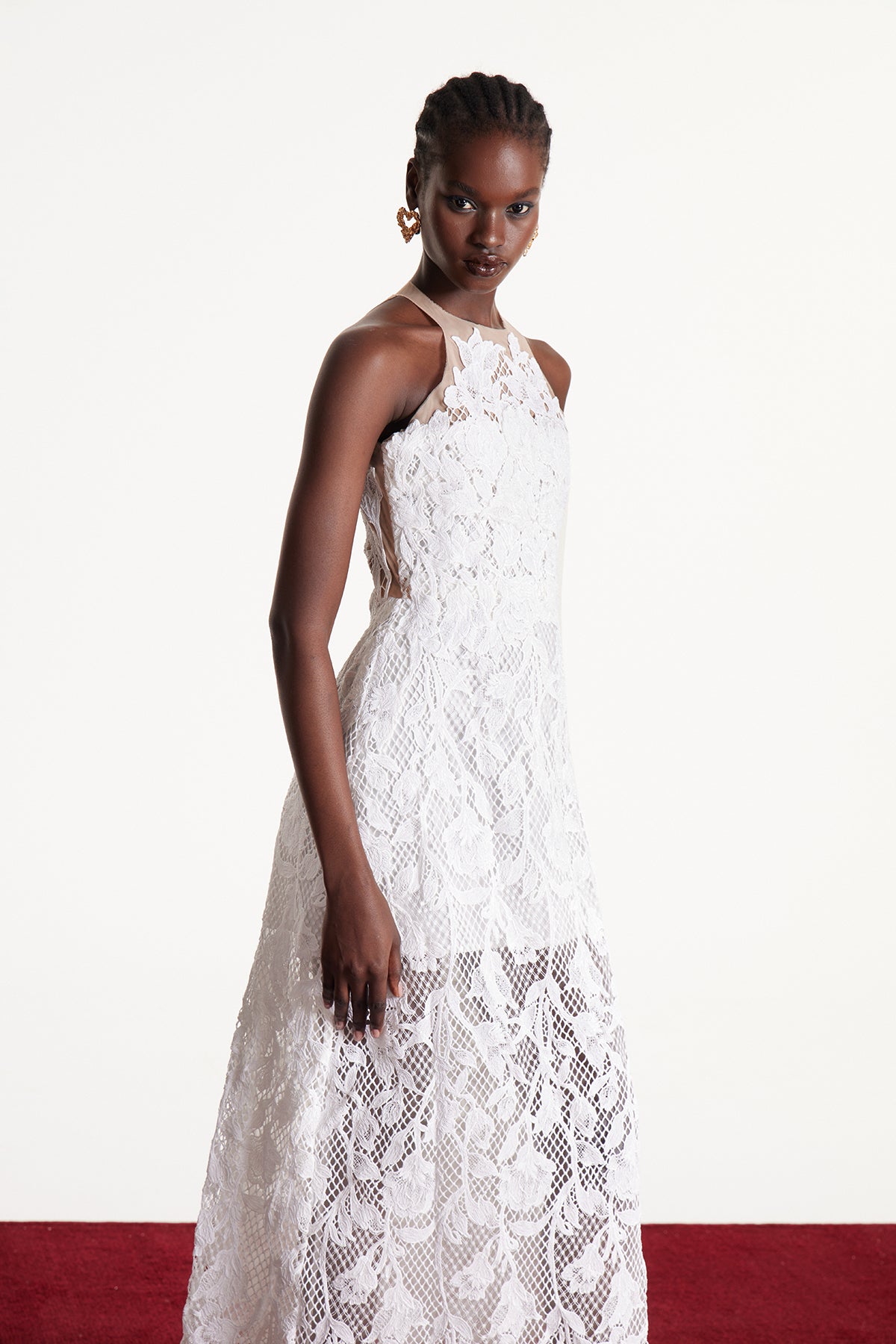 Bodie Lace Floral Maxi Dress