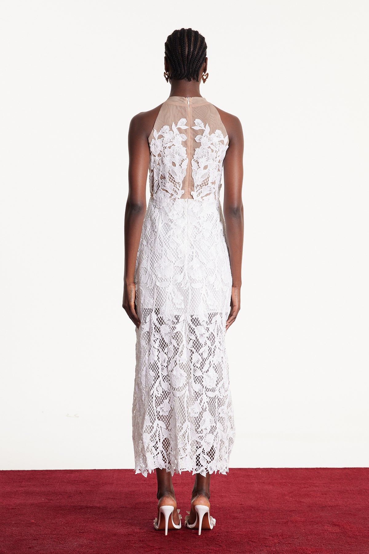 Bodie Lace Floral Maxi Dress