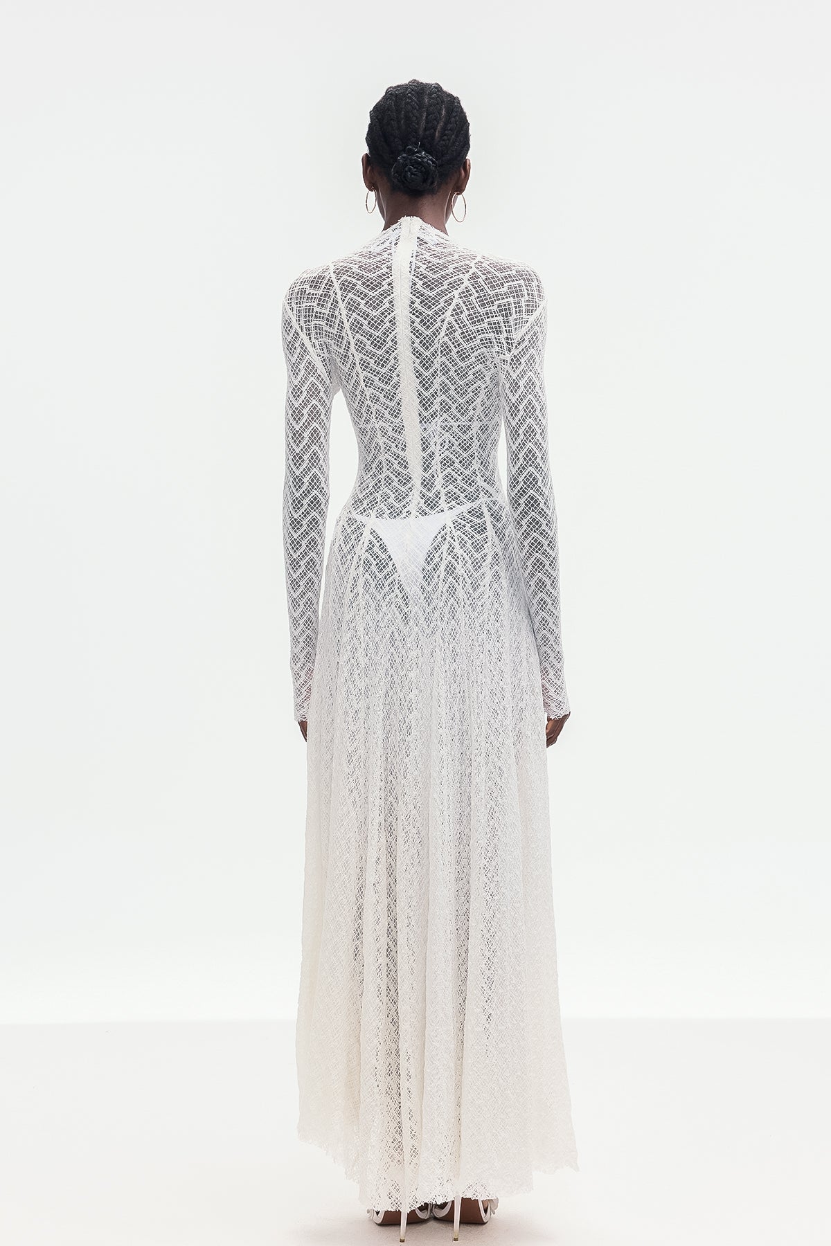 Boele Lace Stripe Maxi Dress