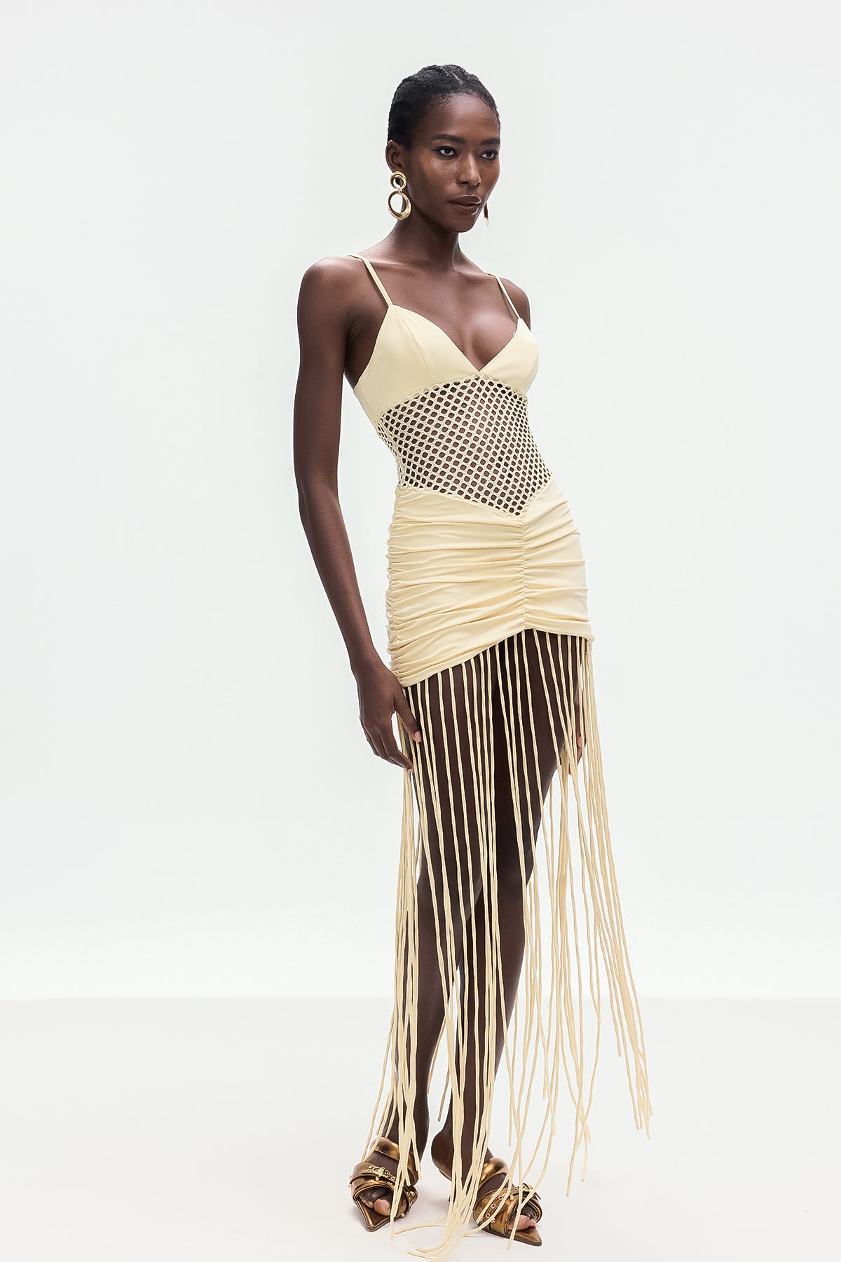 Bogdan Cutout Fringe Mini Dress