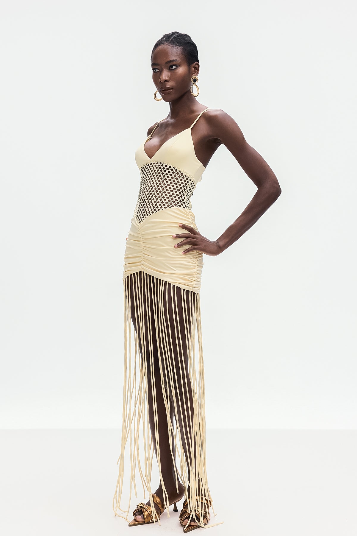 Bogdan Cutout Fringe Mini Dress