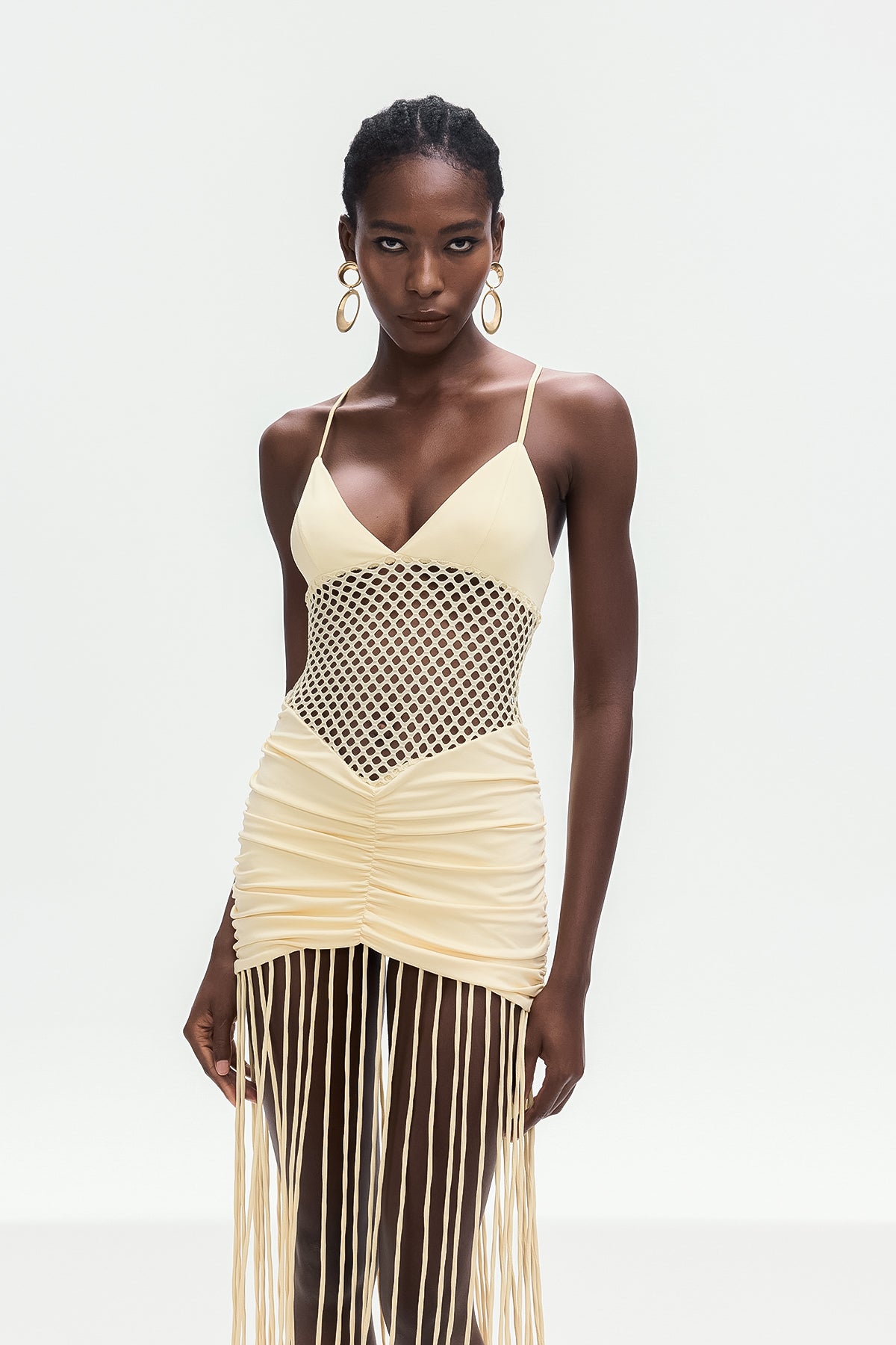 Bogdan Cutout Fringe Mini Dress