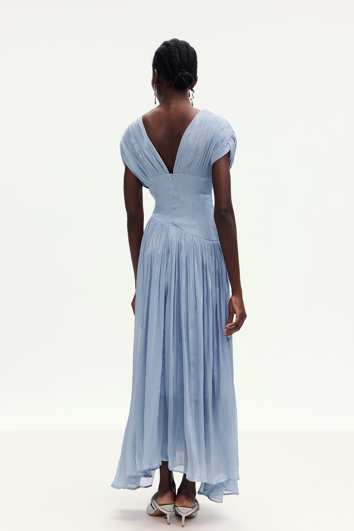 Bohumila Ruch Plunge Maxi Dress
