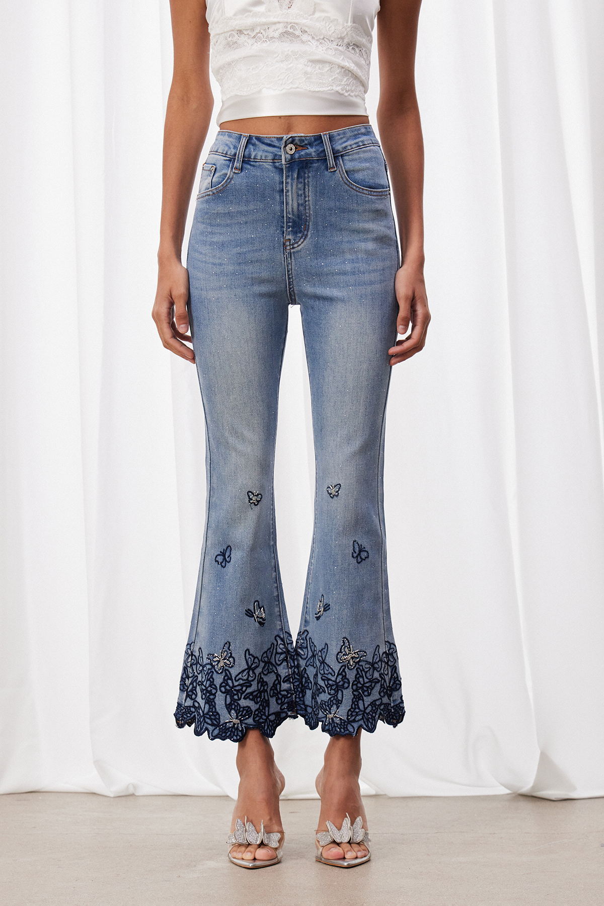 Boitumelo Butterfly Embroidered Jeans