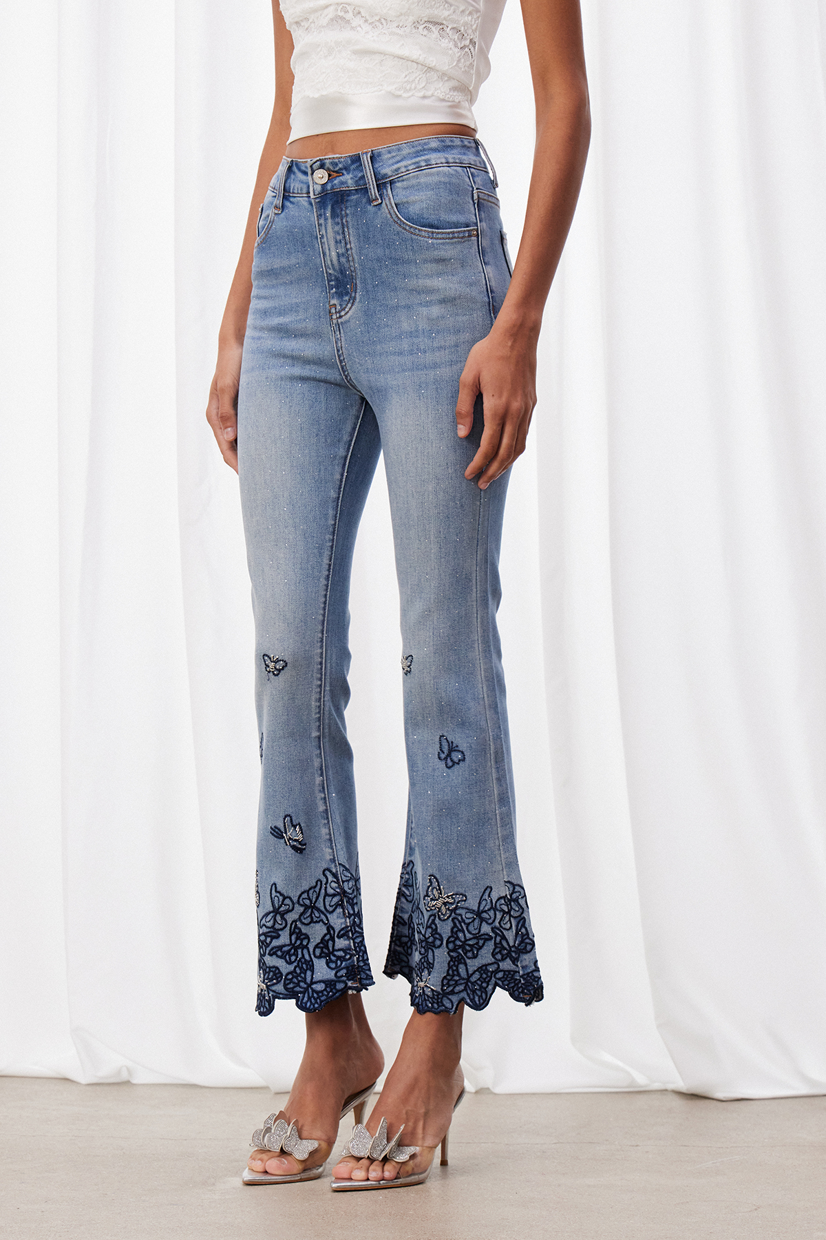 Boitumelo Butterfly Embroidered Jeans