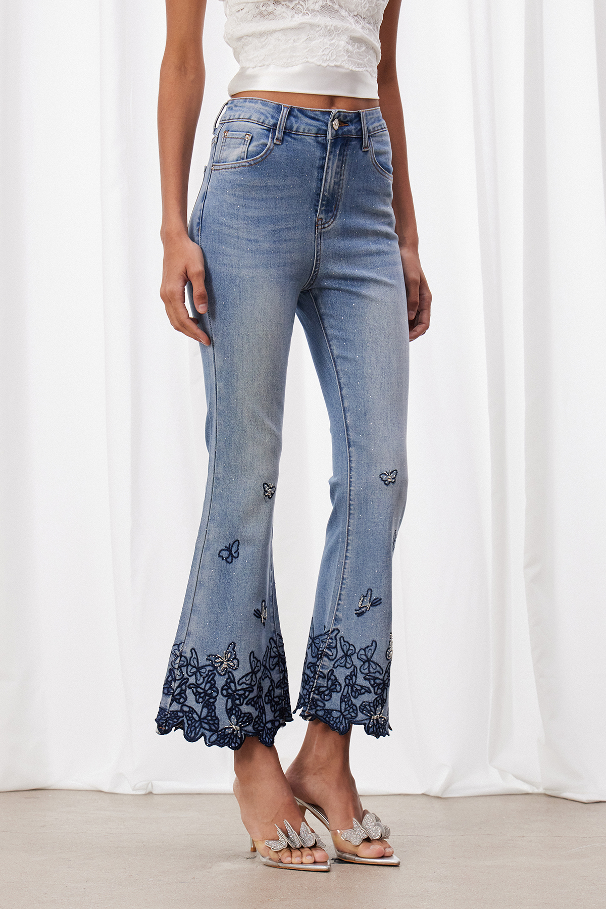 Boitumelo Butterfly Embroidered Jeans